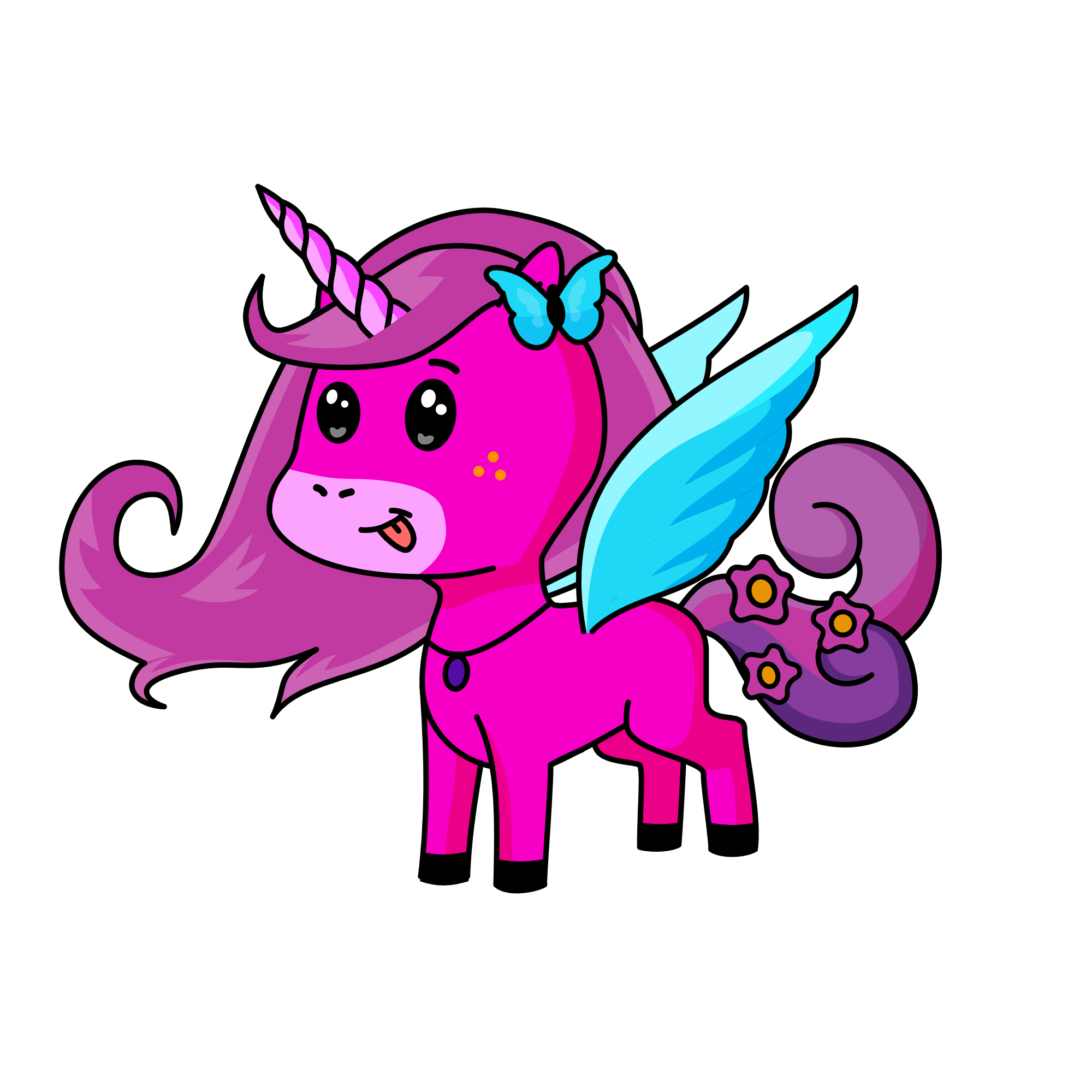 Pinkarela, the unicorn
