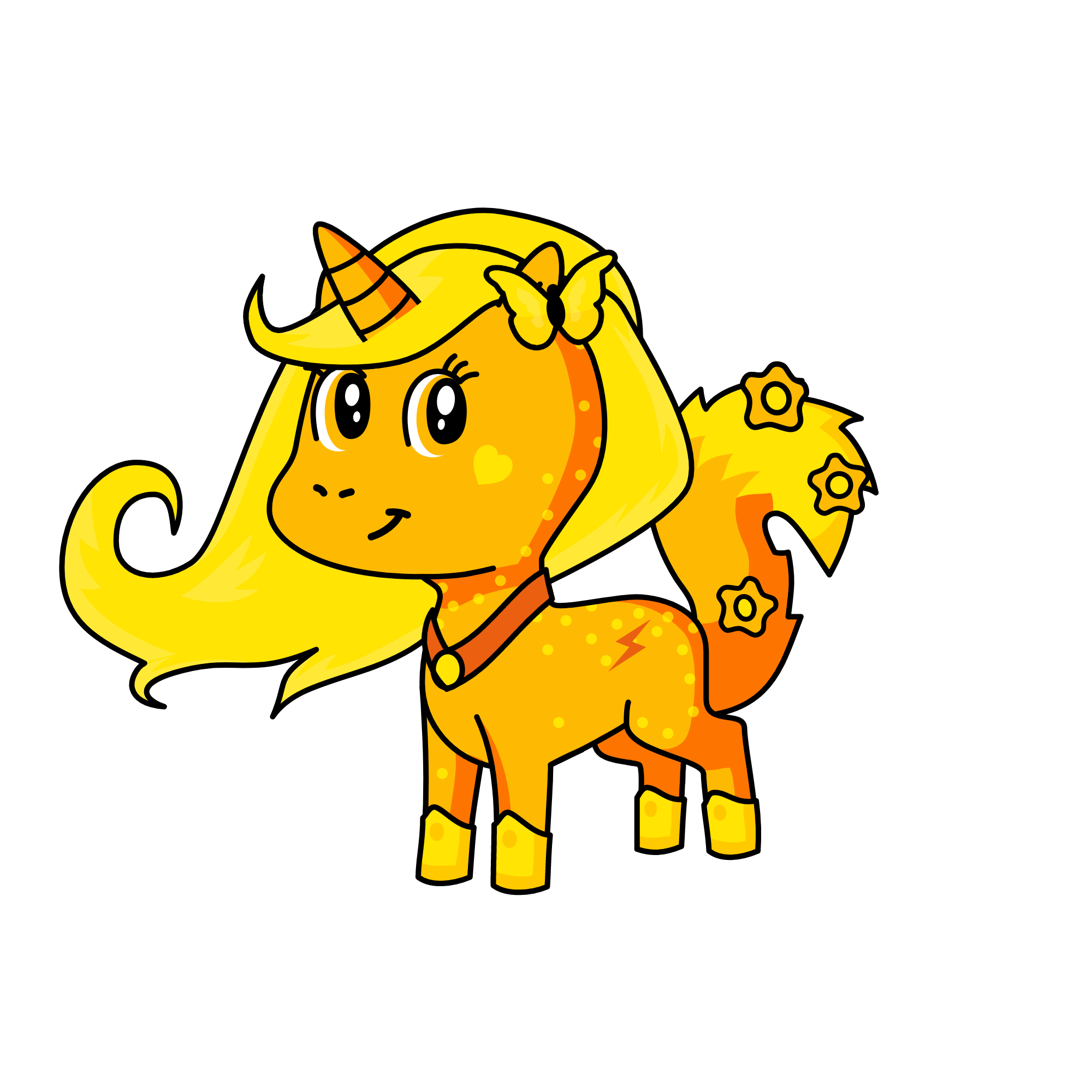 yellow, the unicorn