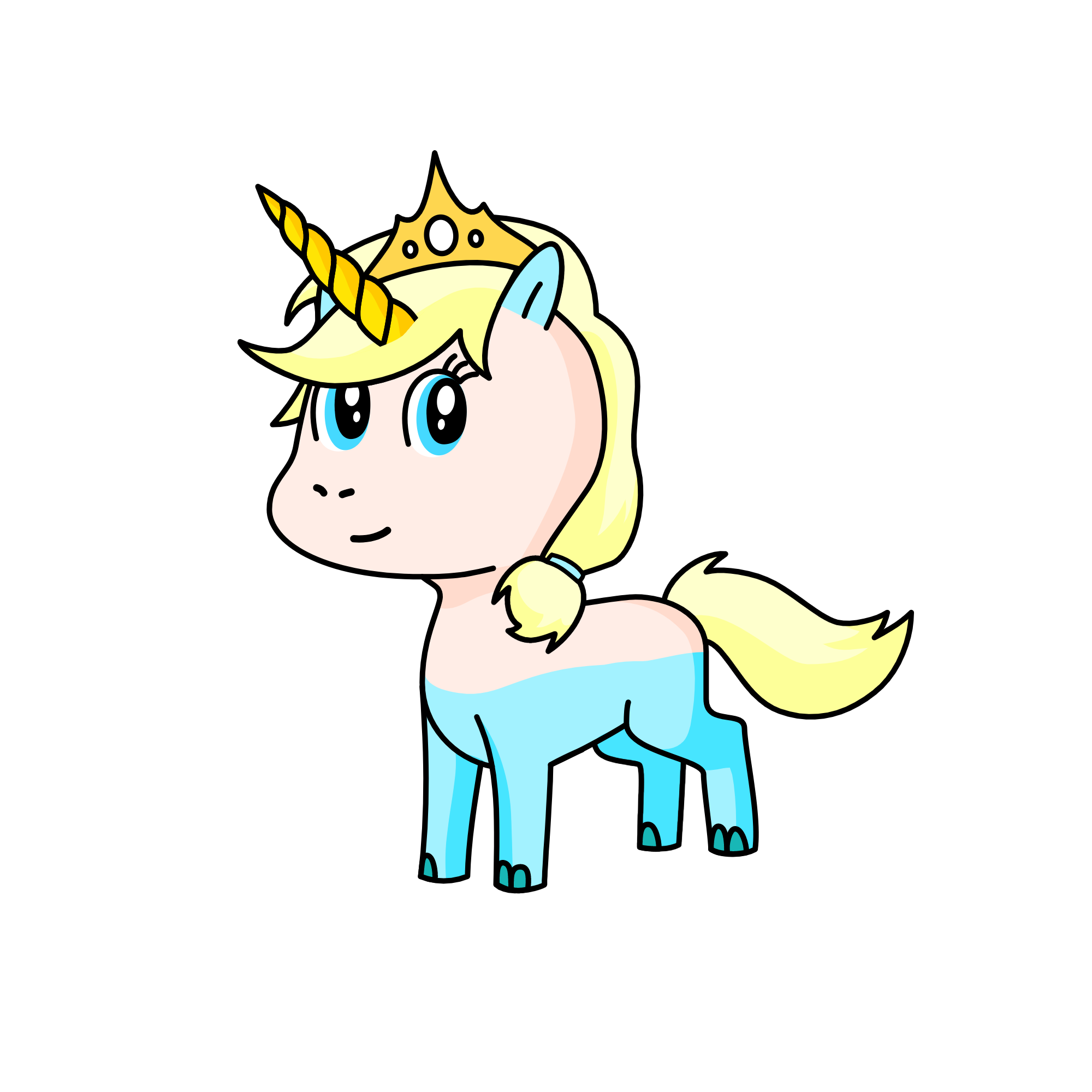 Queen Elsa, the unicorn