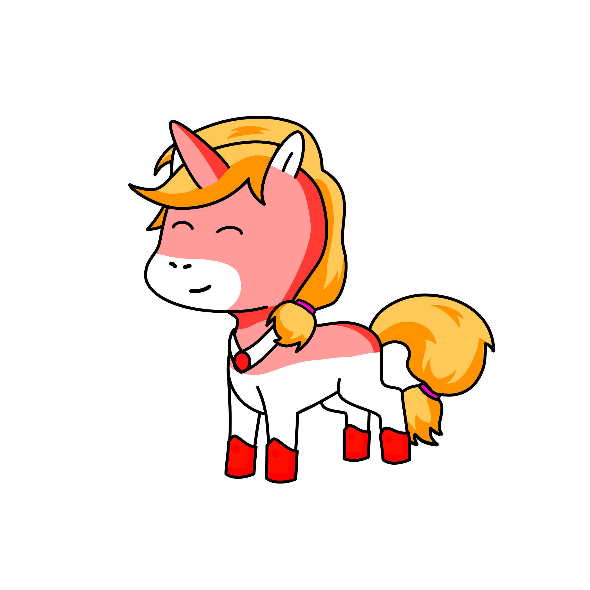 Peach, the unicorn