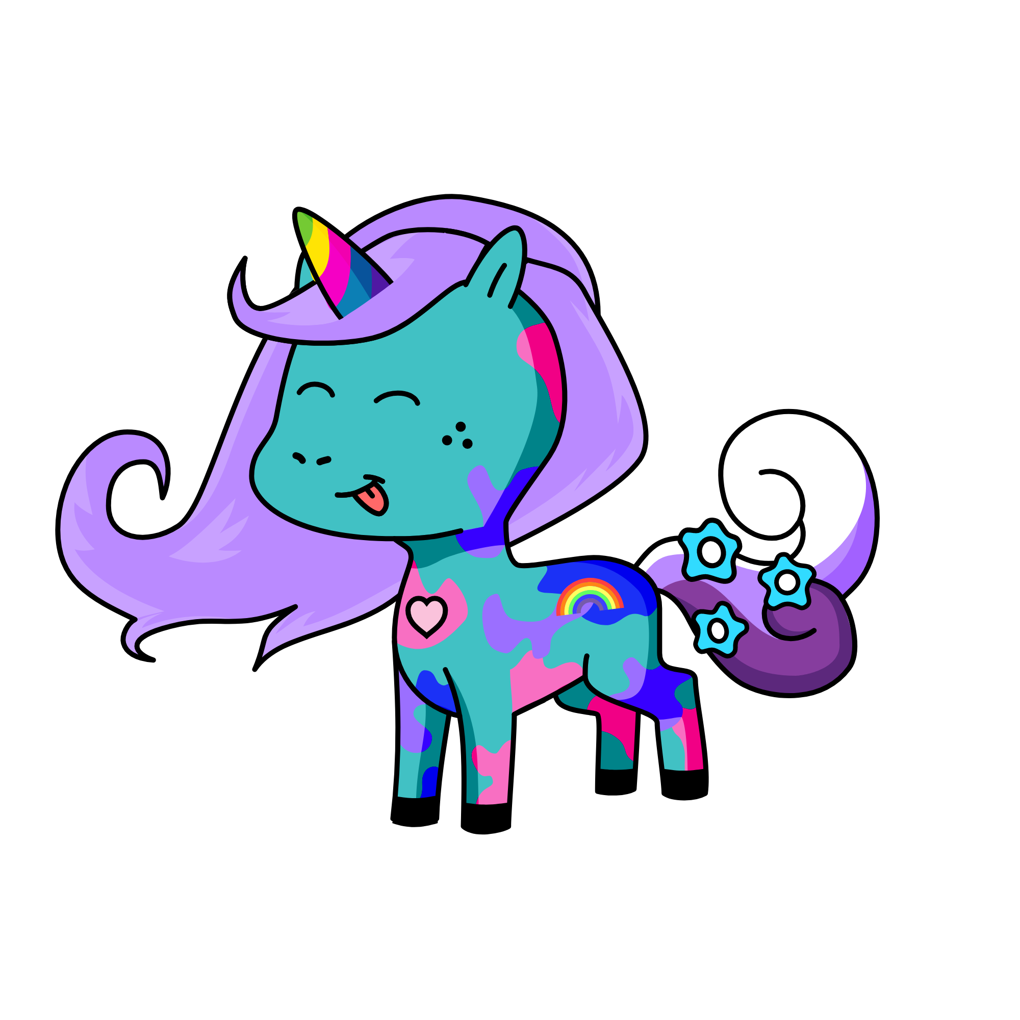 rainbow , the unicorn