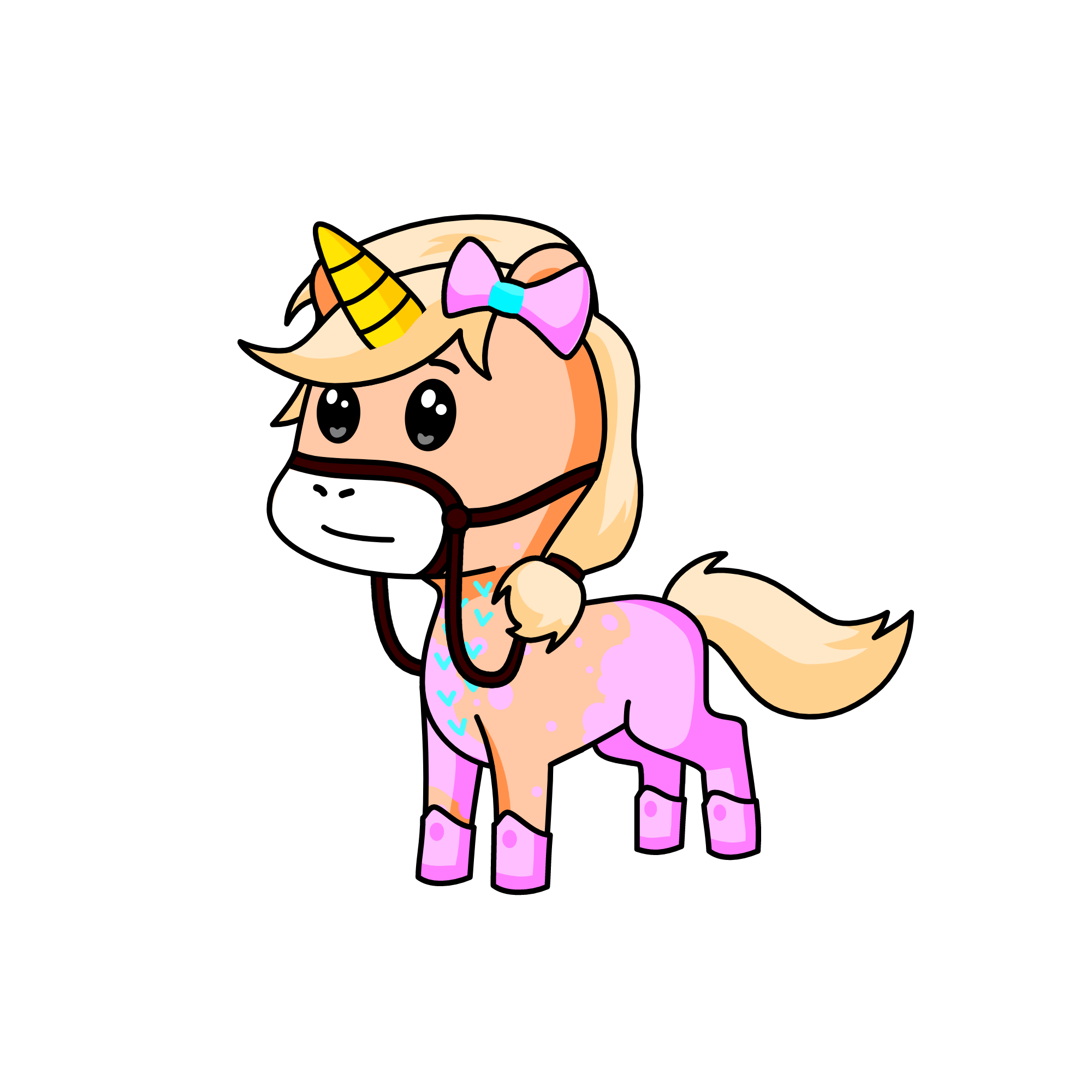 baby peach, the unicorn