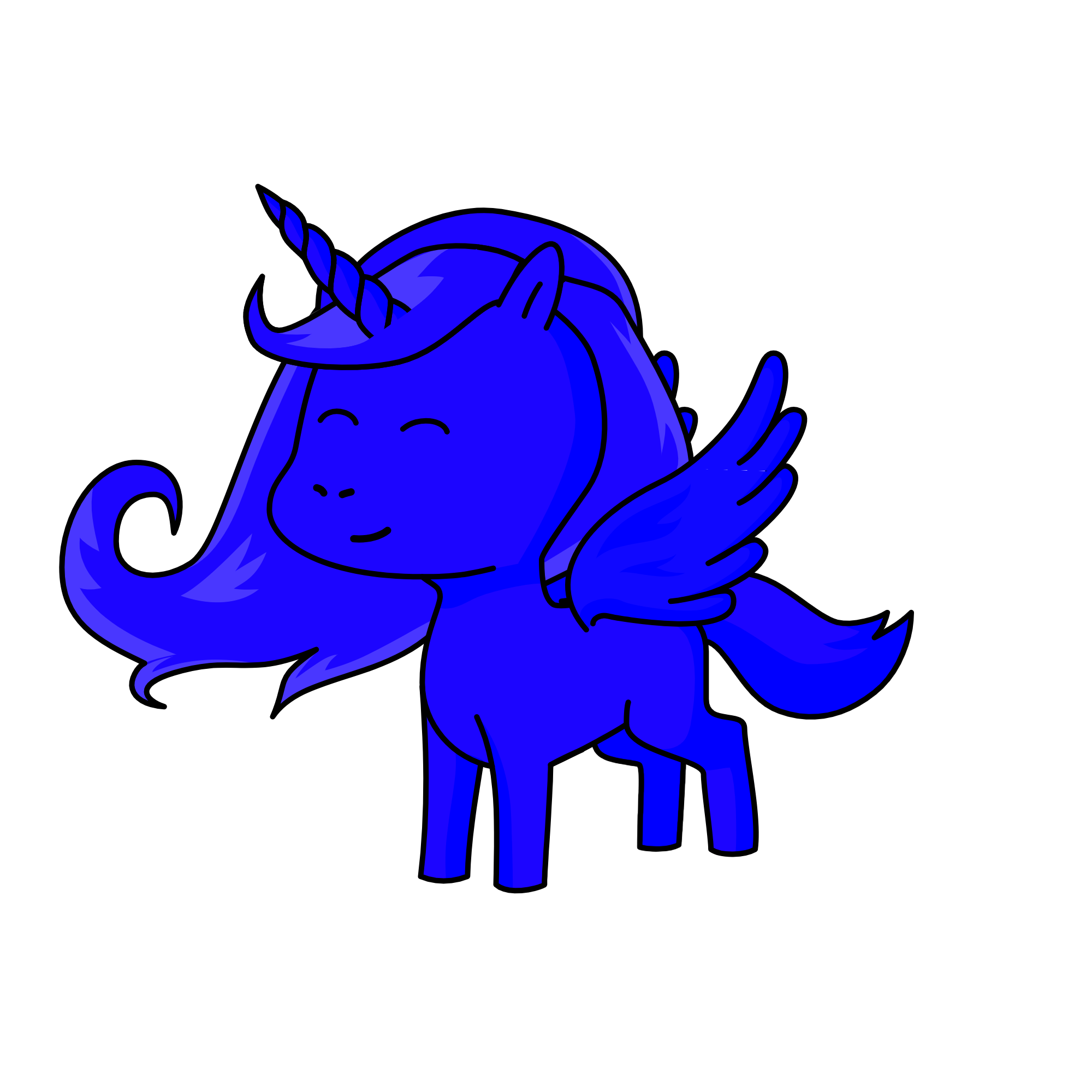 mono color, the unicorn