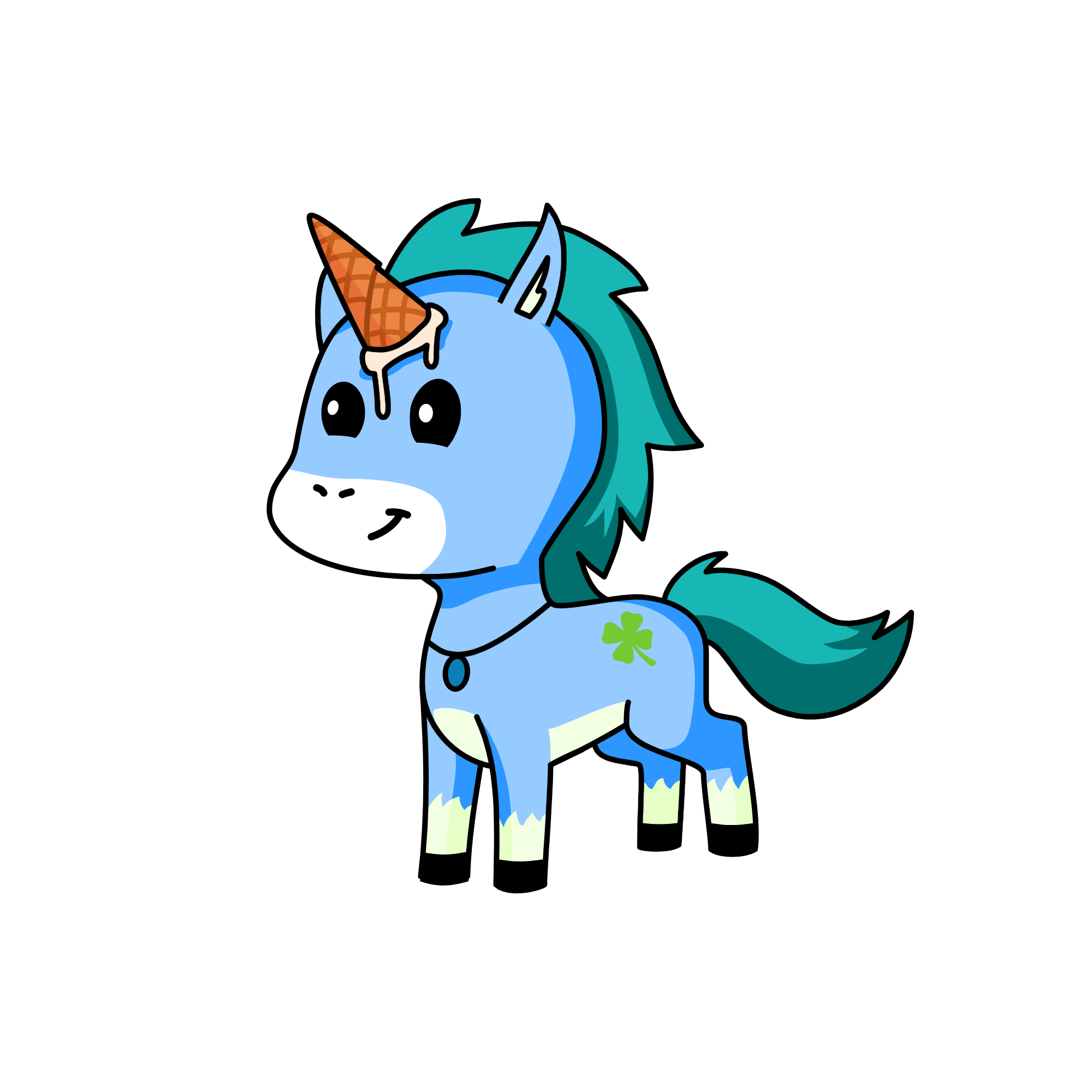  虾, the unicorn