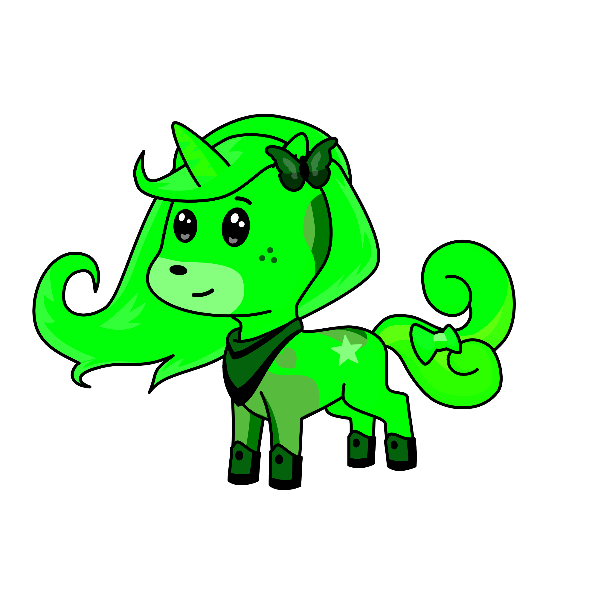 green bush, the unicorn