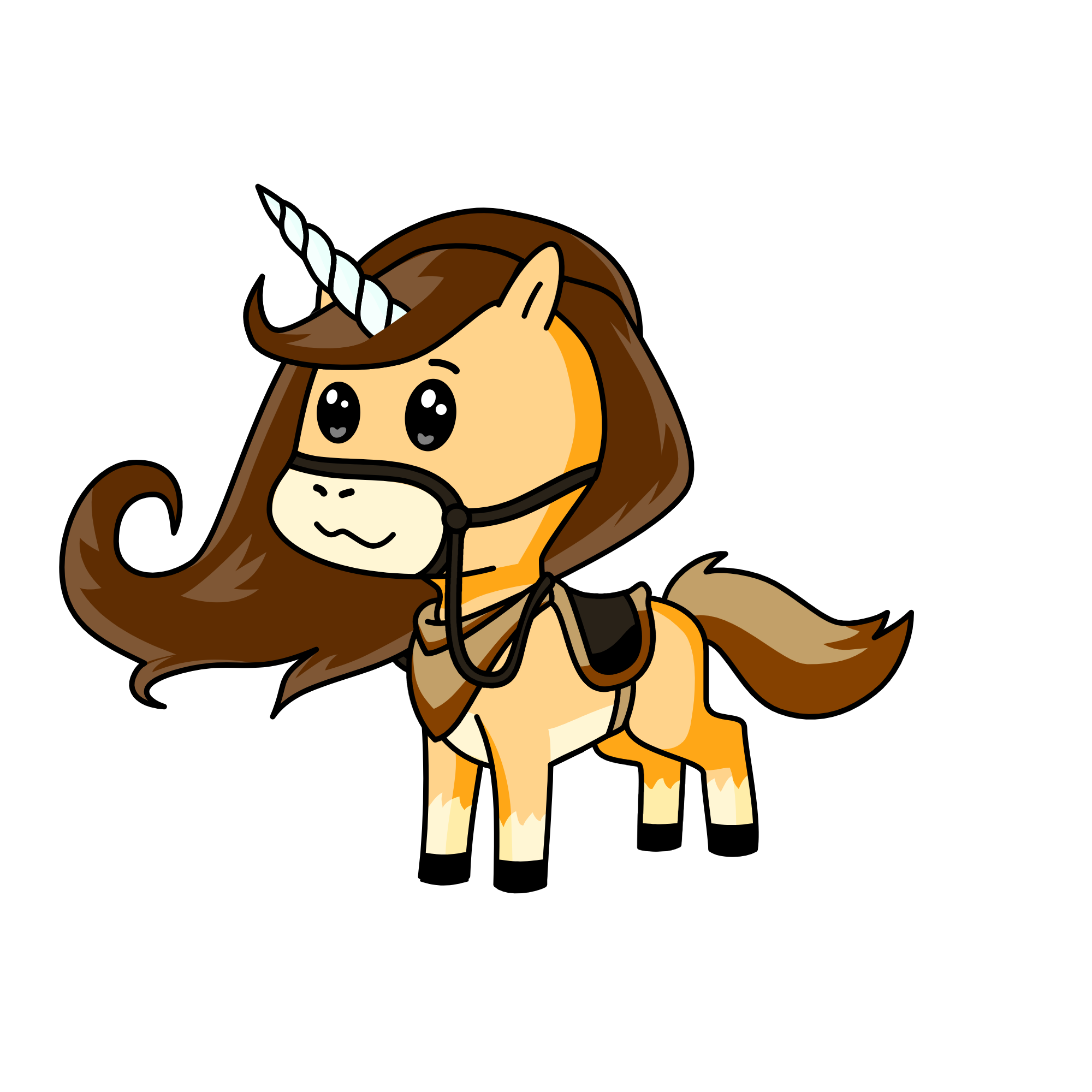 horse, the unicorn