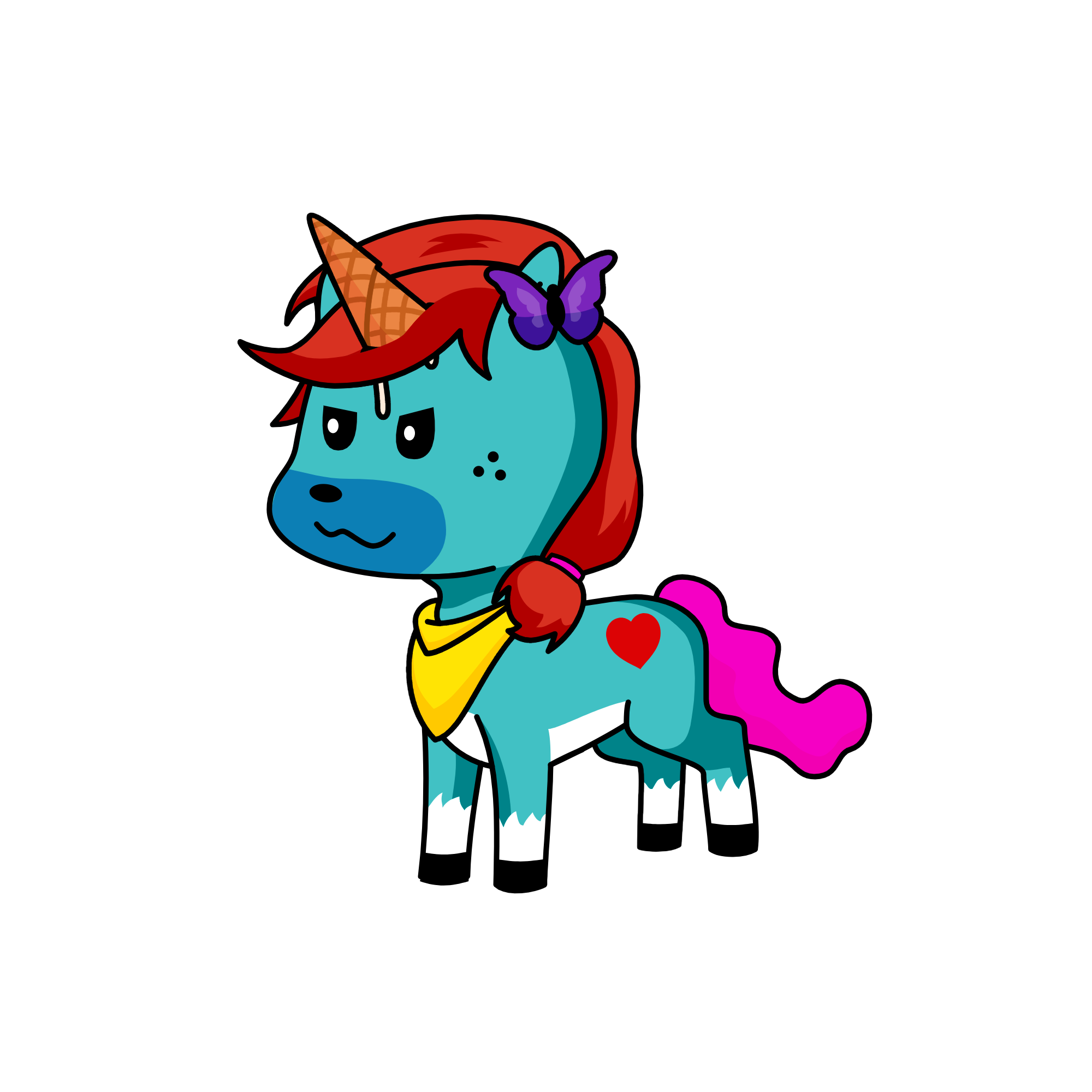 Lucy is a butt, the unicorn