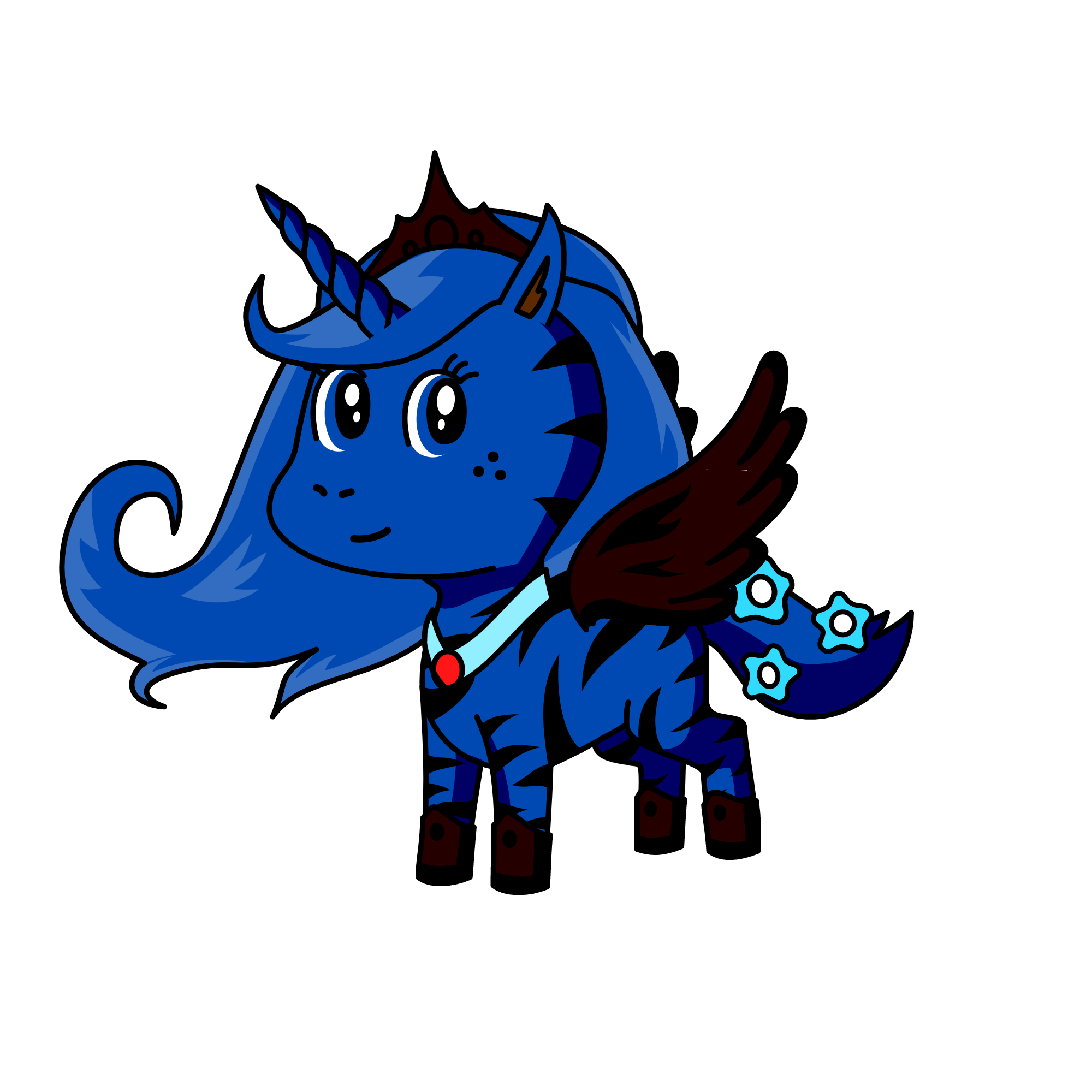 Black, the unicorn