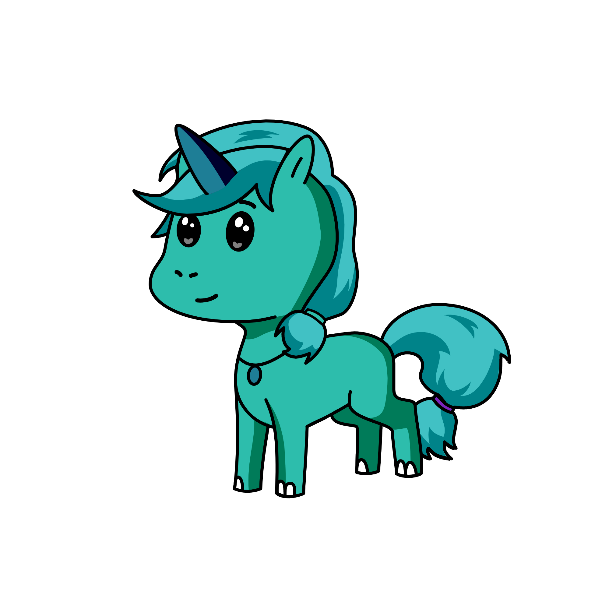 Cyan, the unicorn