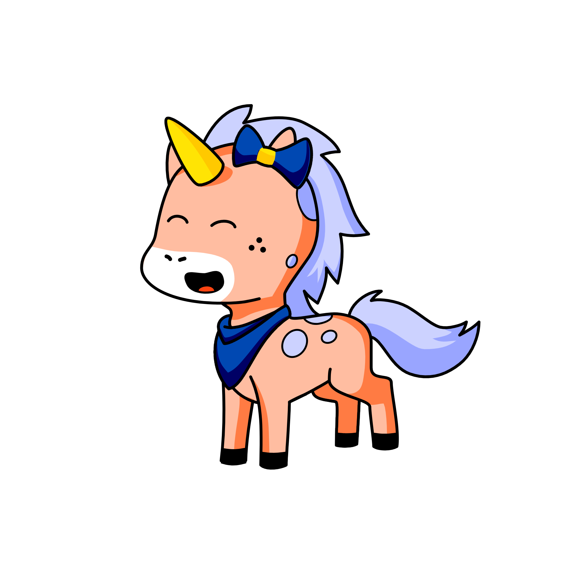 Peach, the unicorn