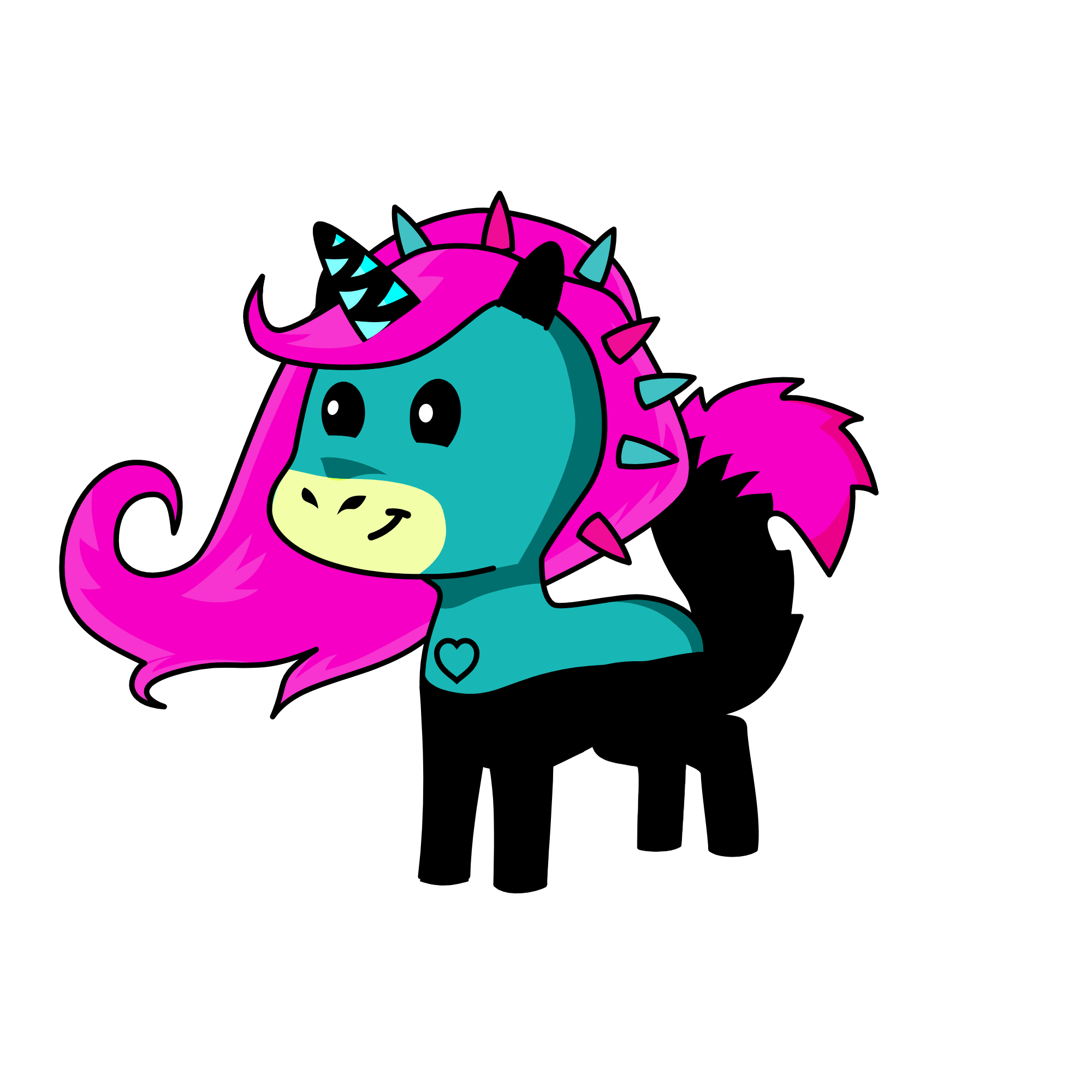 The crystal ninja, the unicorn