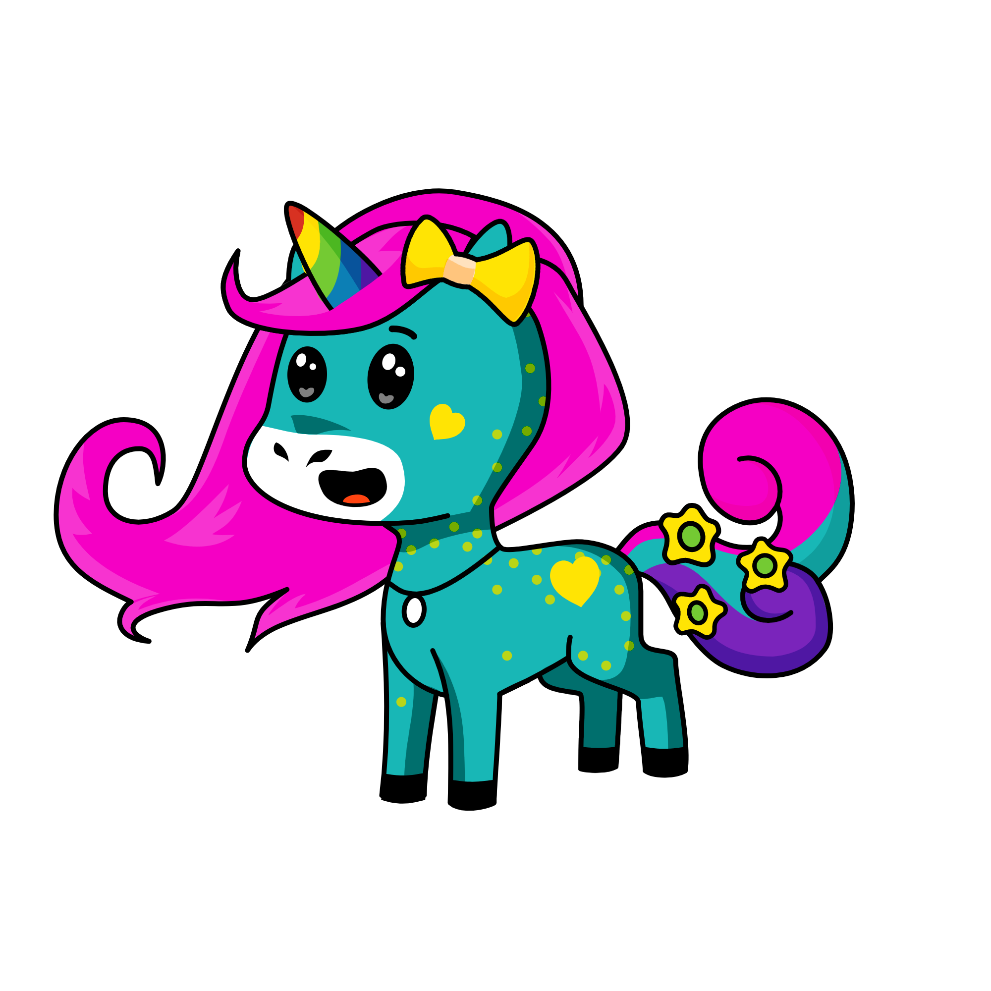 rainbow sparkles, the unicorn