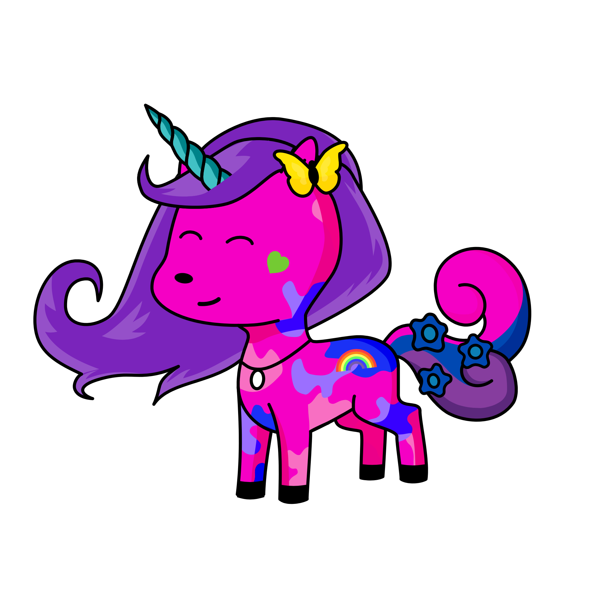 Mia the princess of the day , the unicorn