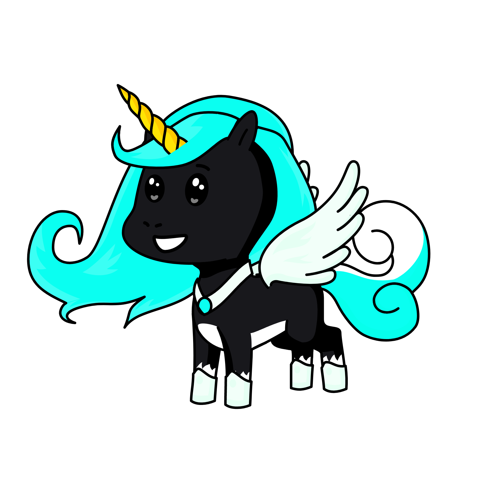 blacky, the unicorn