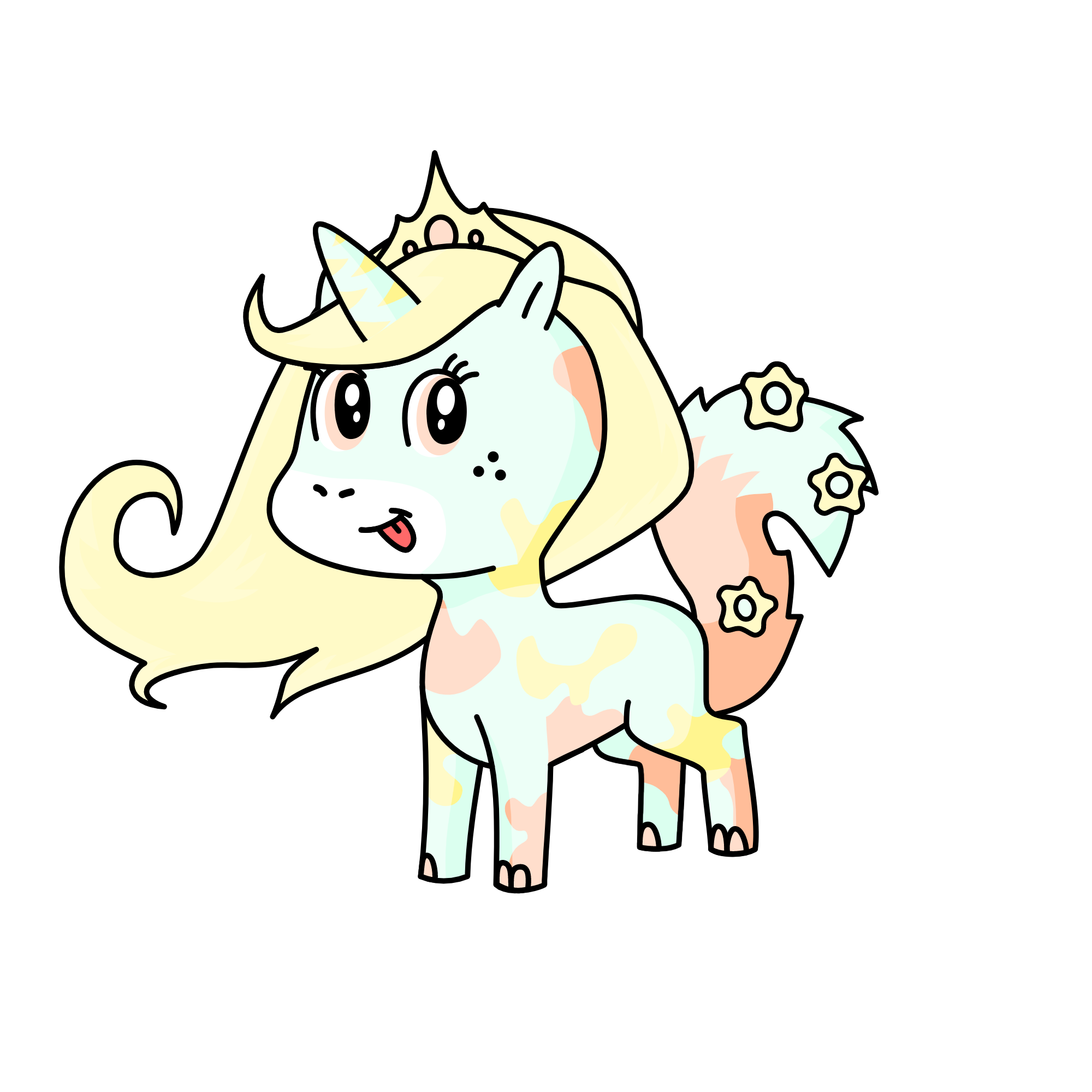queen pretty pastel , the unicorn
