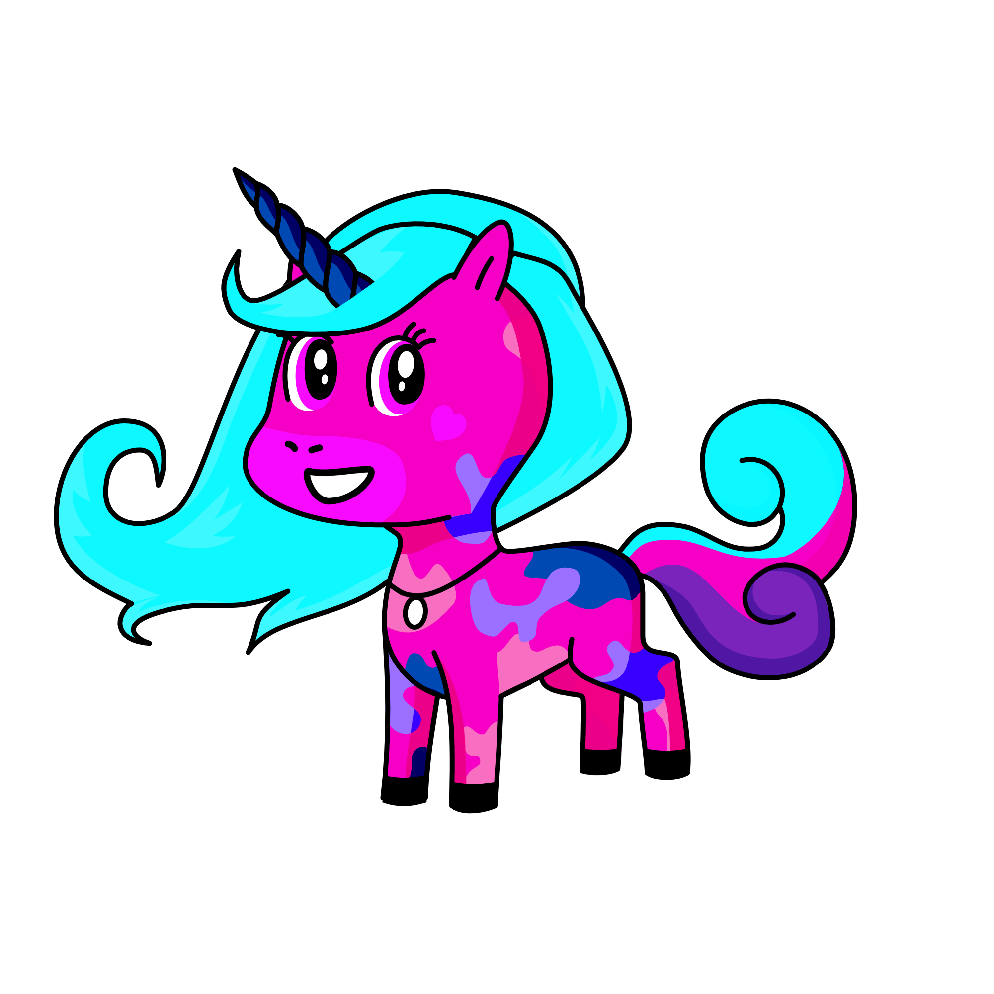 unicorn colors, the unicorn