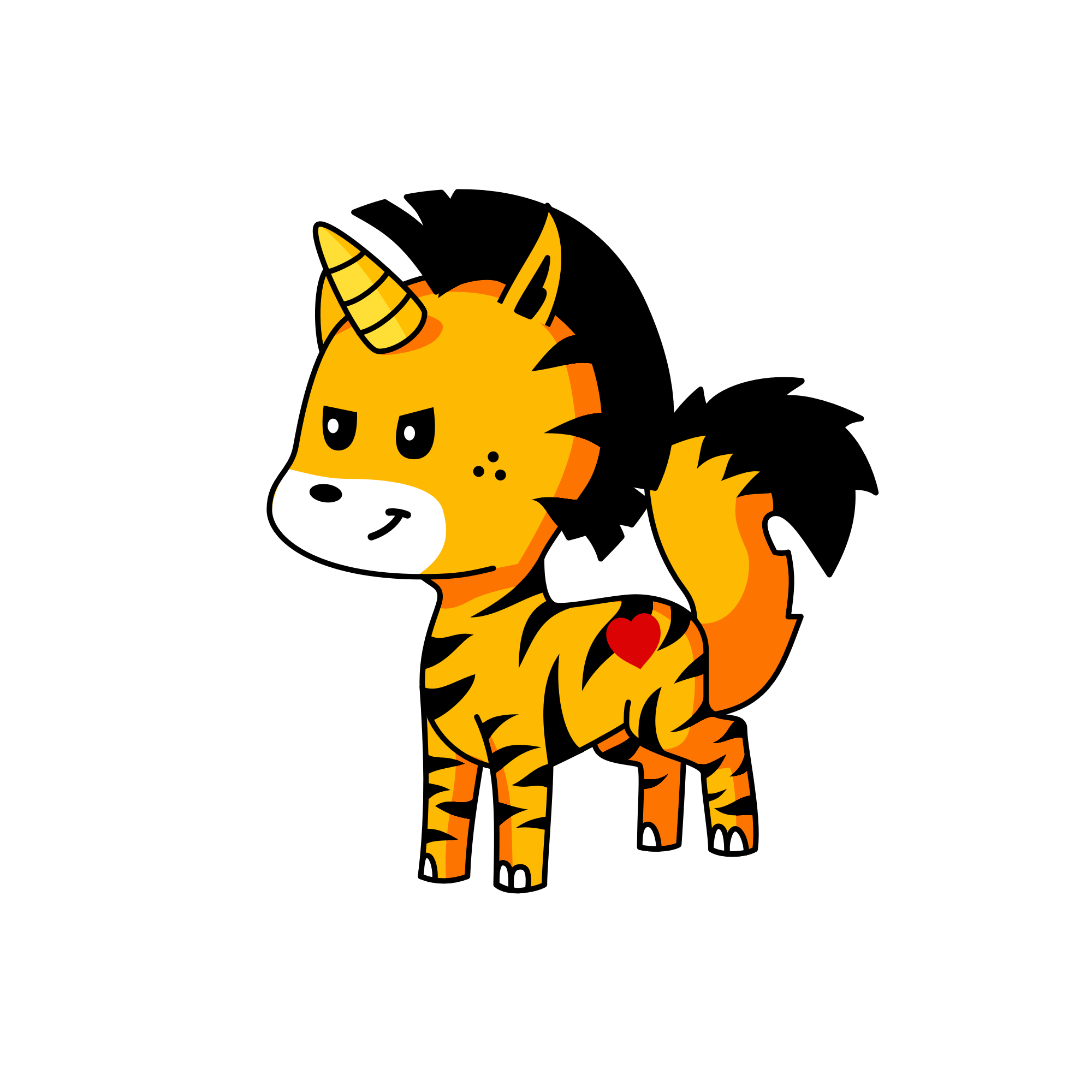 tiger, the unicorn