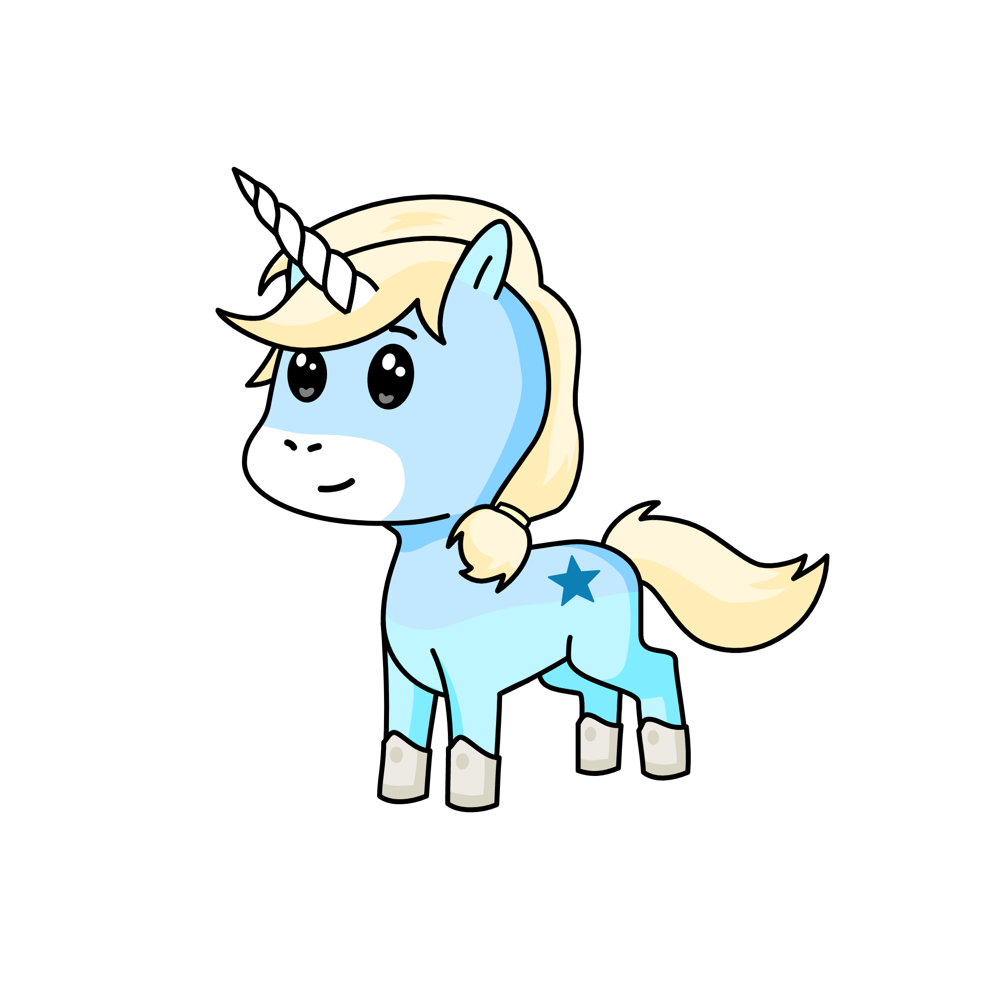 Elsa (BLUE FROZEN II), the unicorn
