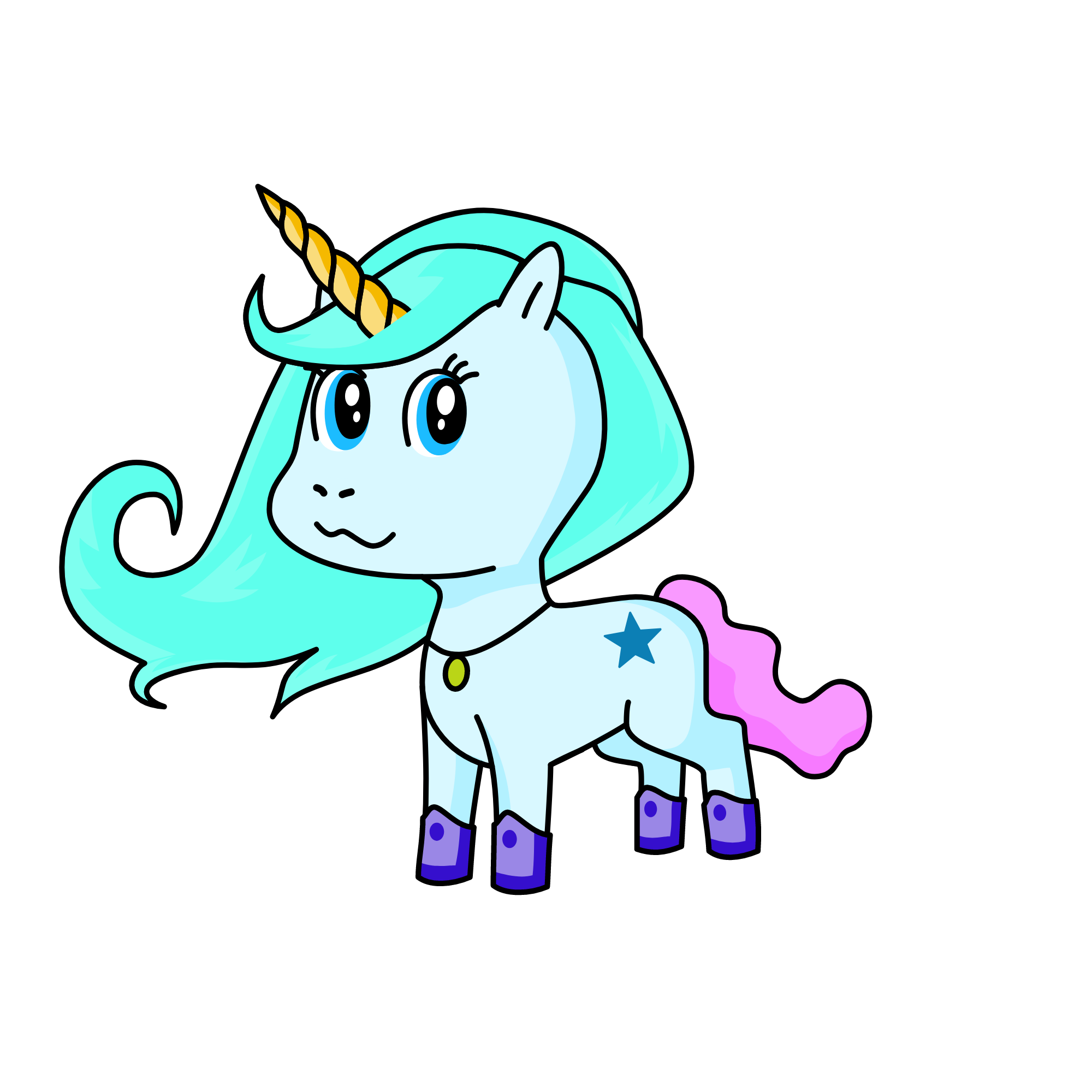 Rainbow, the unicorn