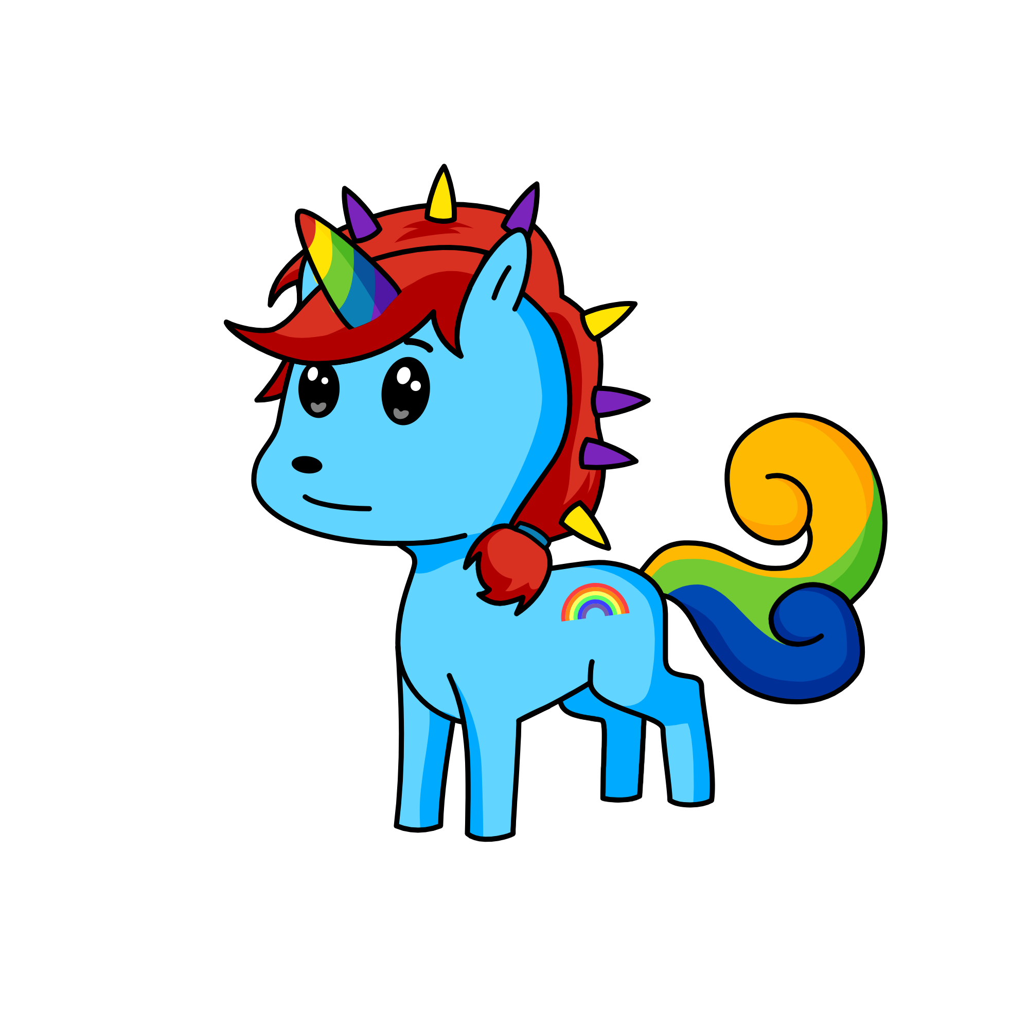 Rainbow dash, the unicorn