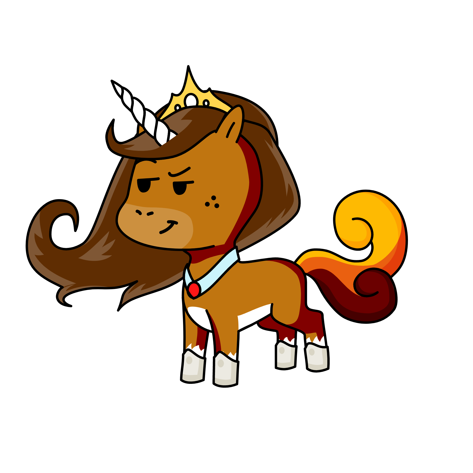 PRINCESS BROWNIE, the unicorn
