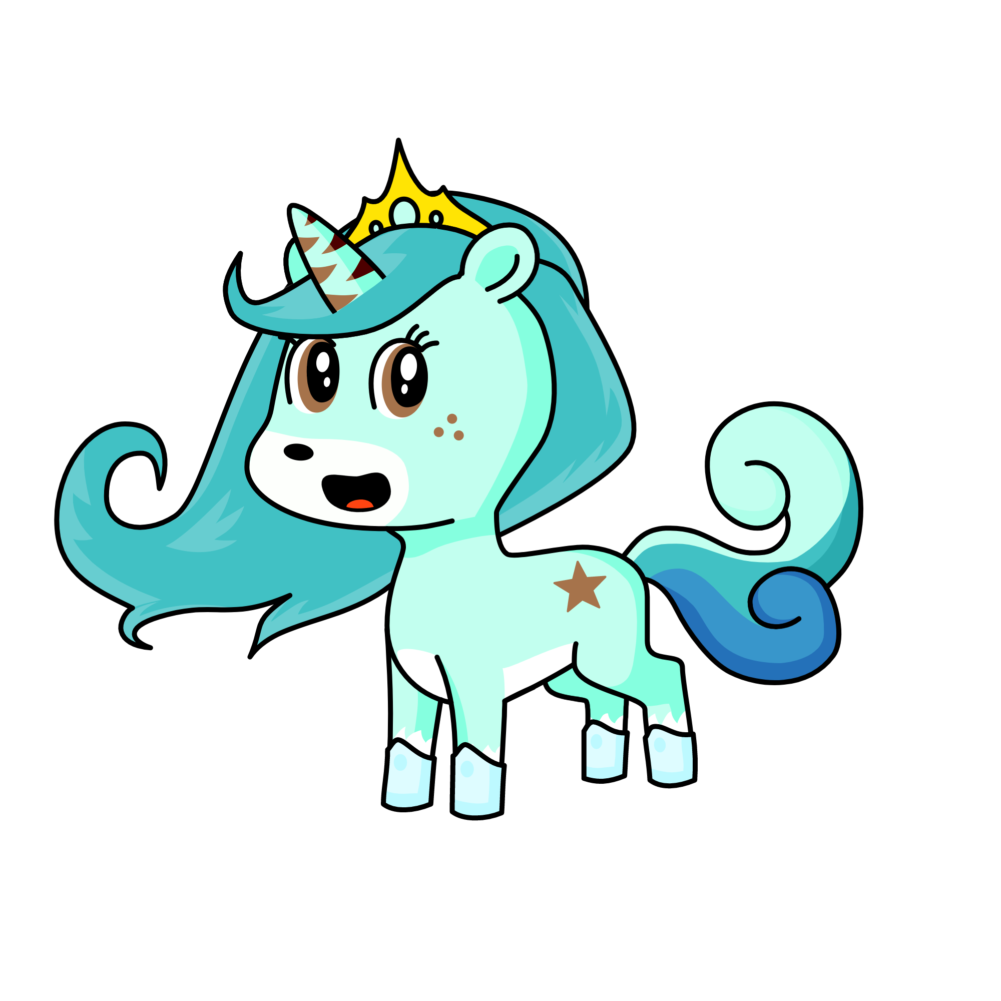 Mint Chocolate chip, the unicorn