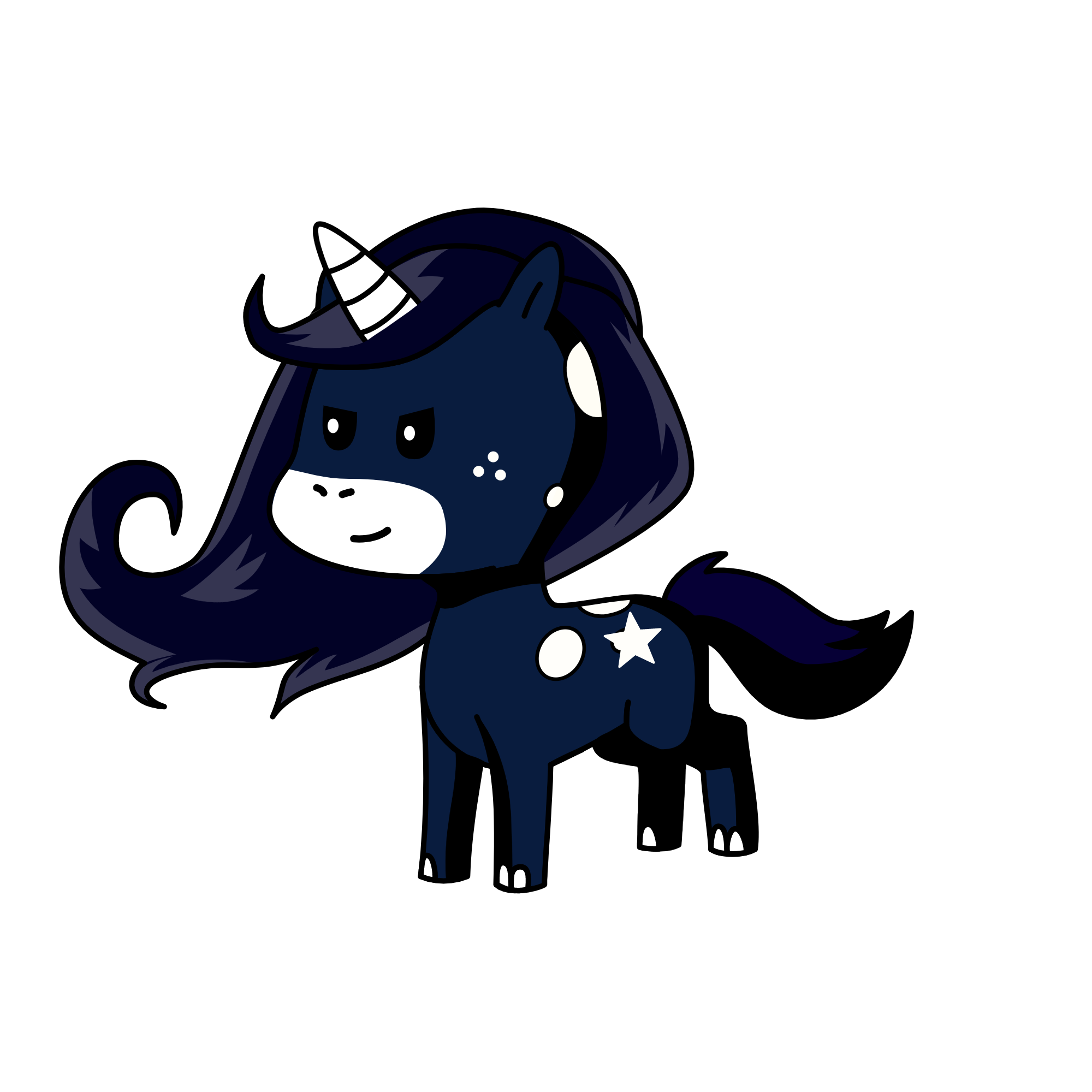 moonlight, the unicorn