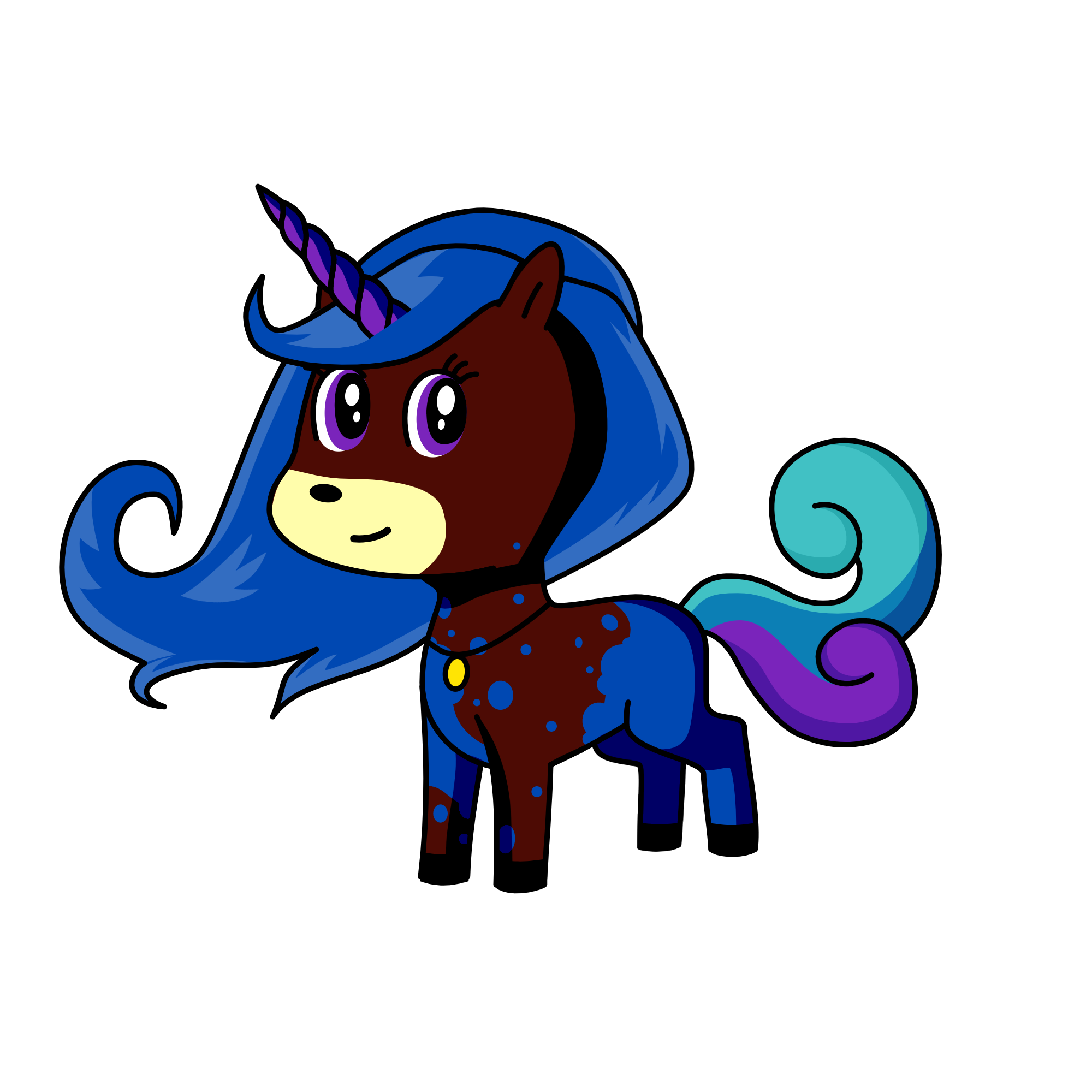 Azul Caballo, the unicorn
