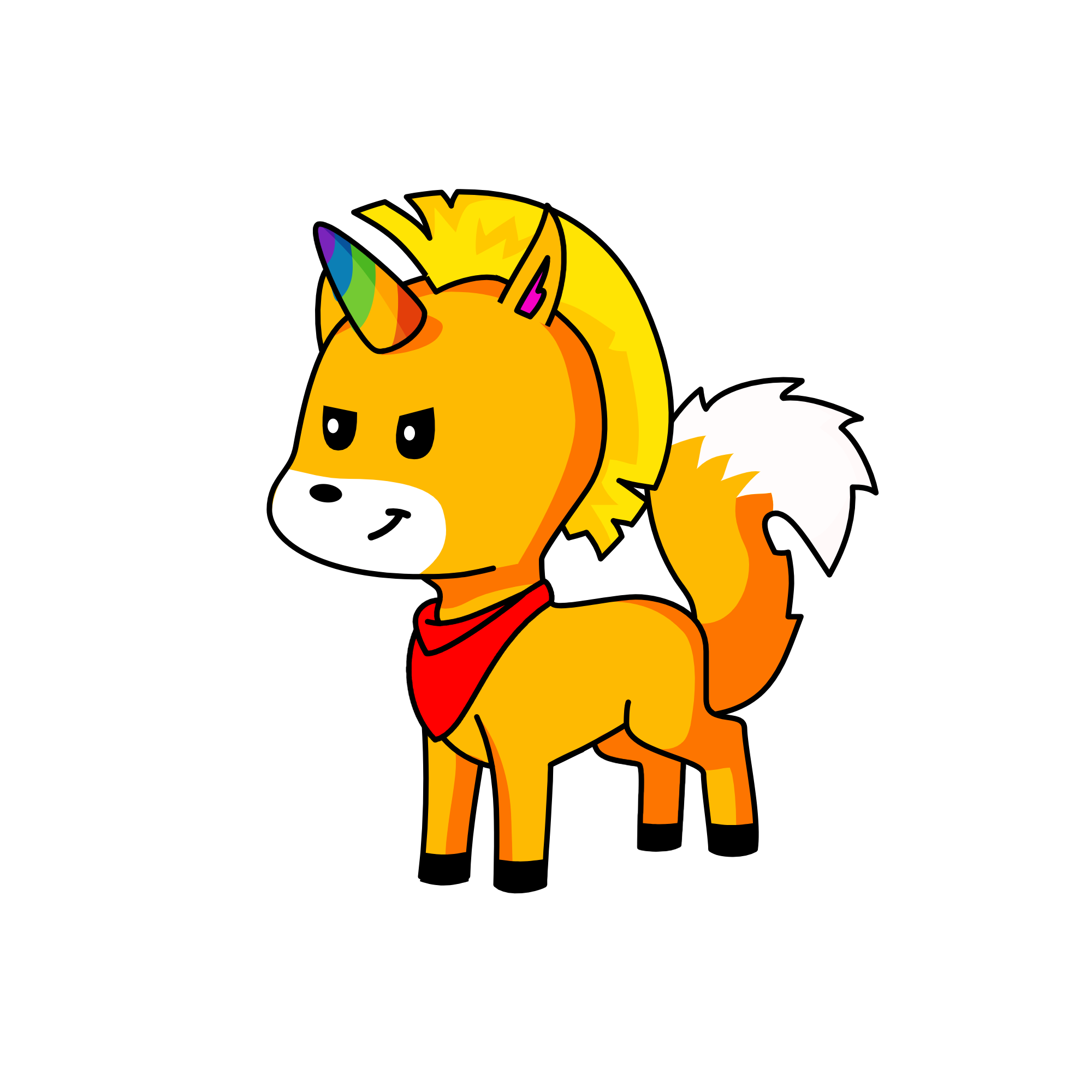 foxycorn (fox + unicorn), the unicorn