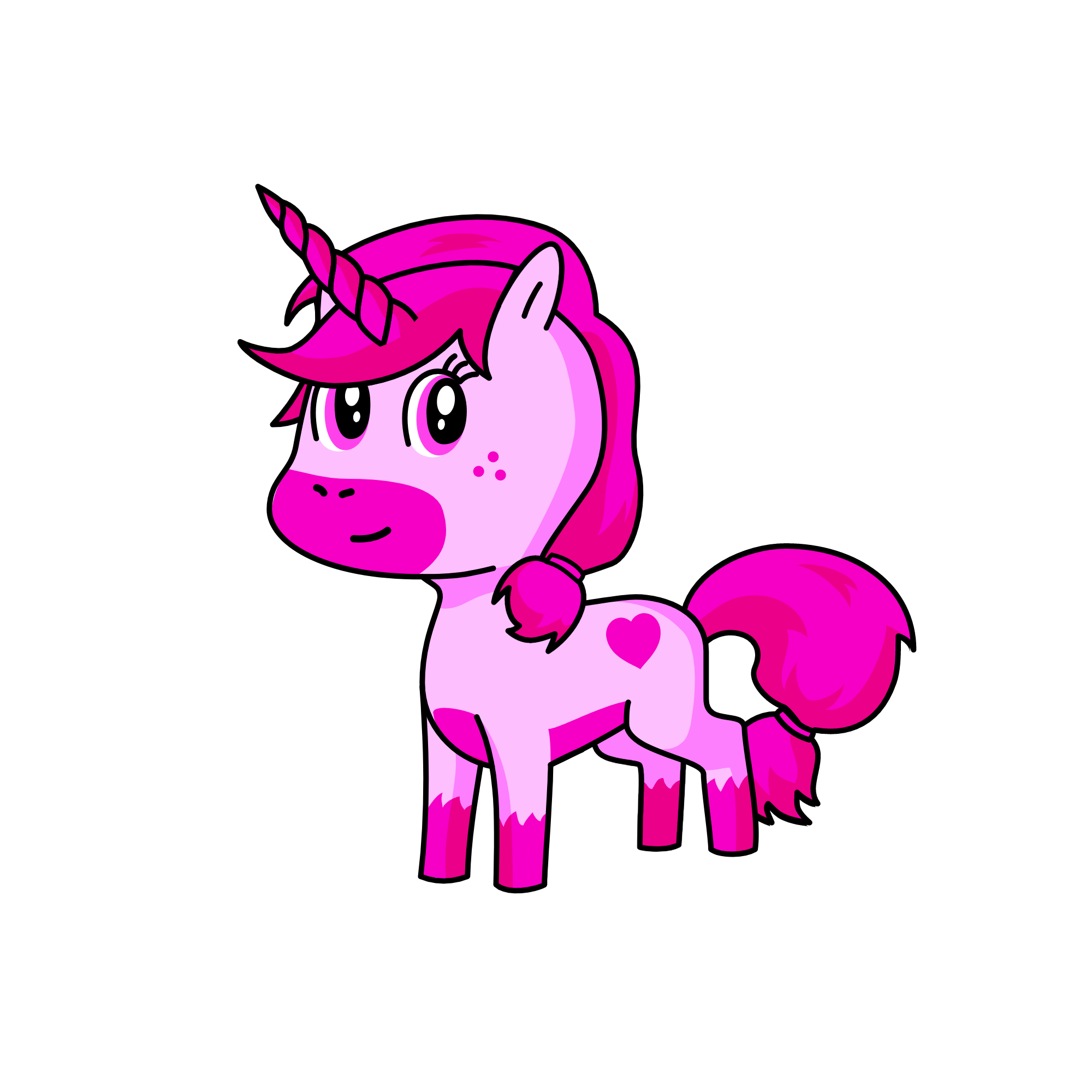 unicorn Sparkle pink, the unicorn