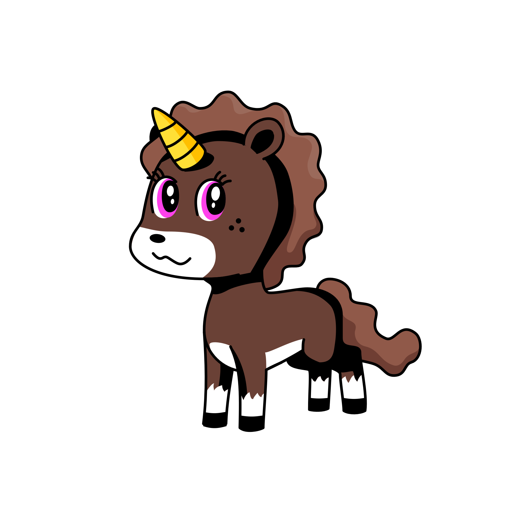 puppy, the unicorn