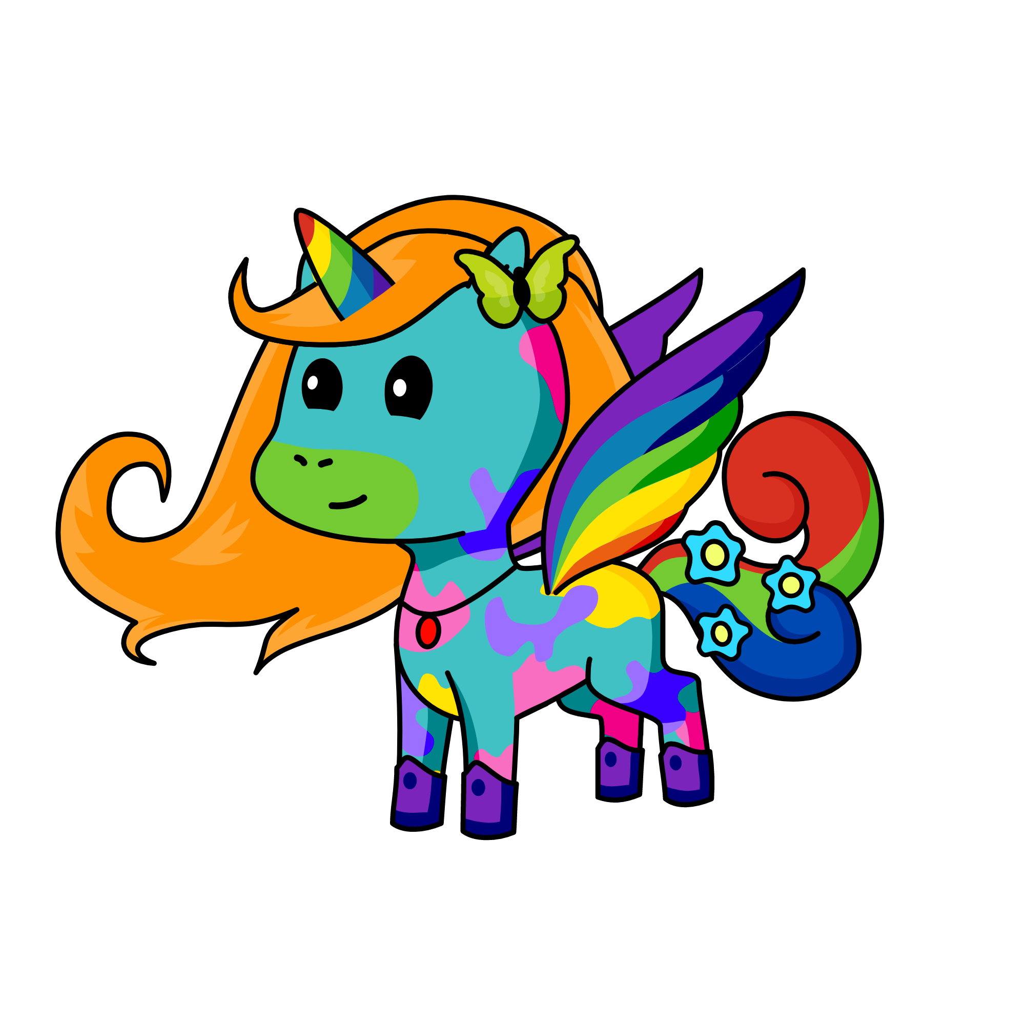 Colouria, the unicorn
