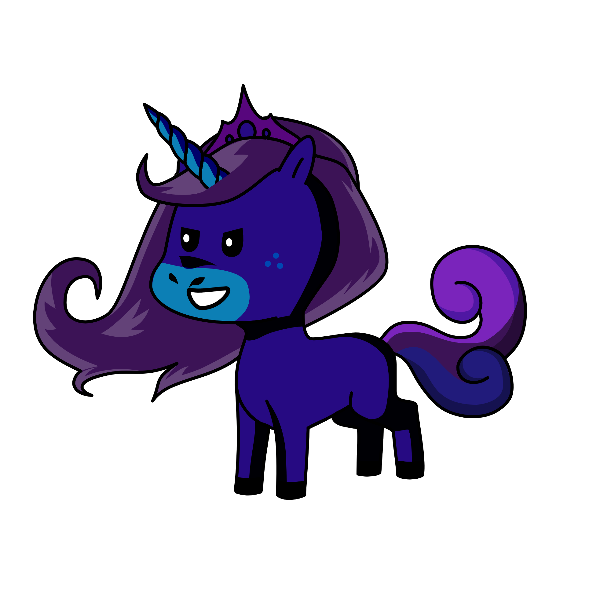 Evil Queen Luna, the unicorn