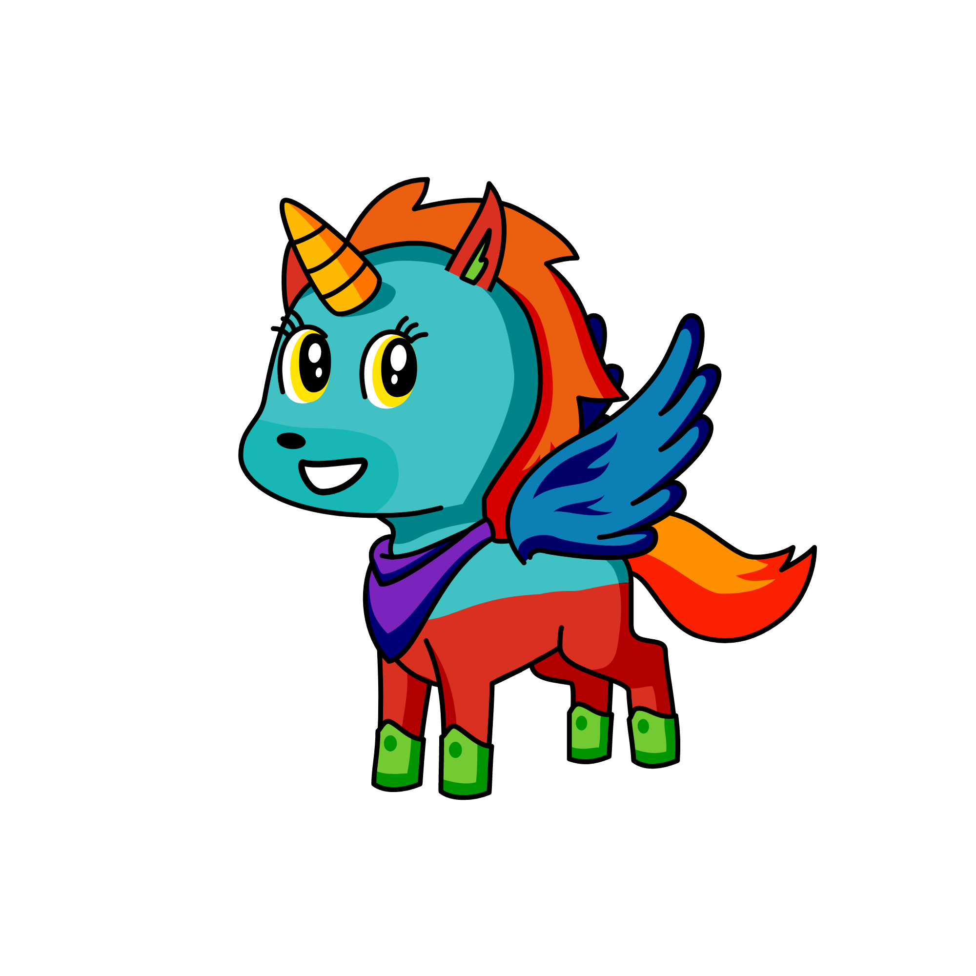 Rainbow!, the unicorn