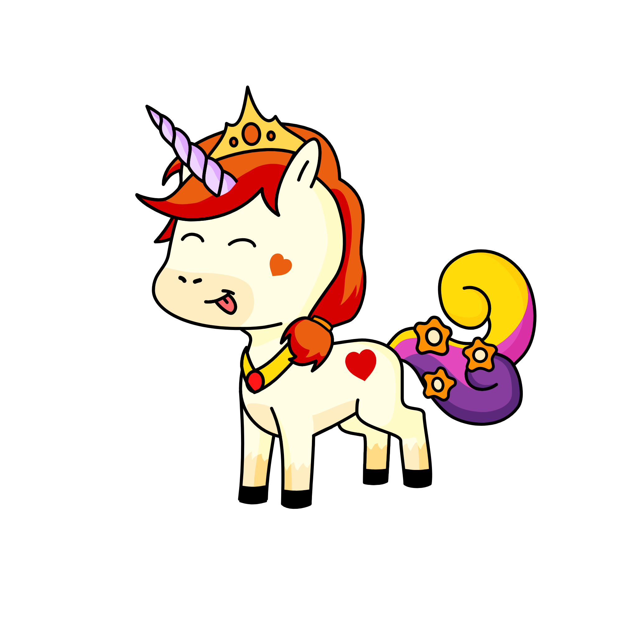 the princess, the unicorn