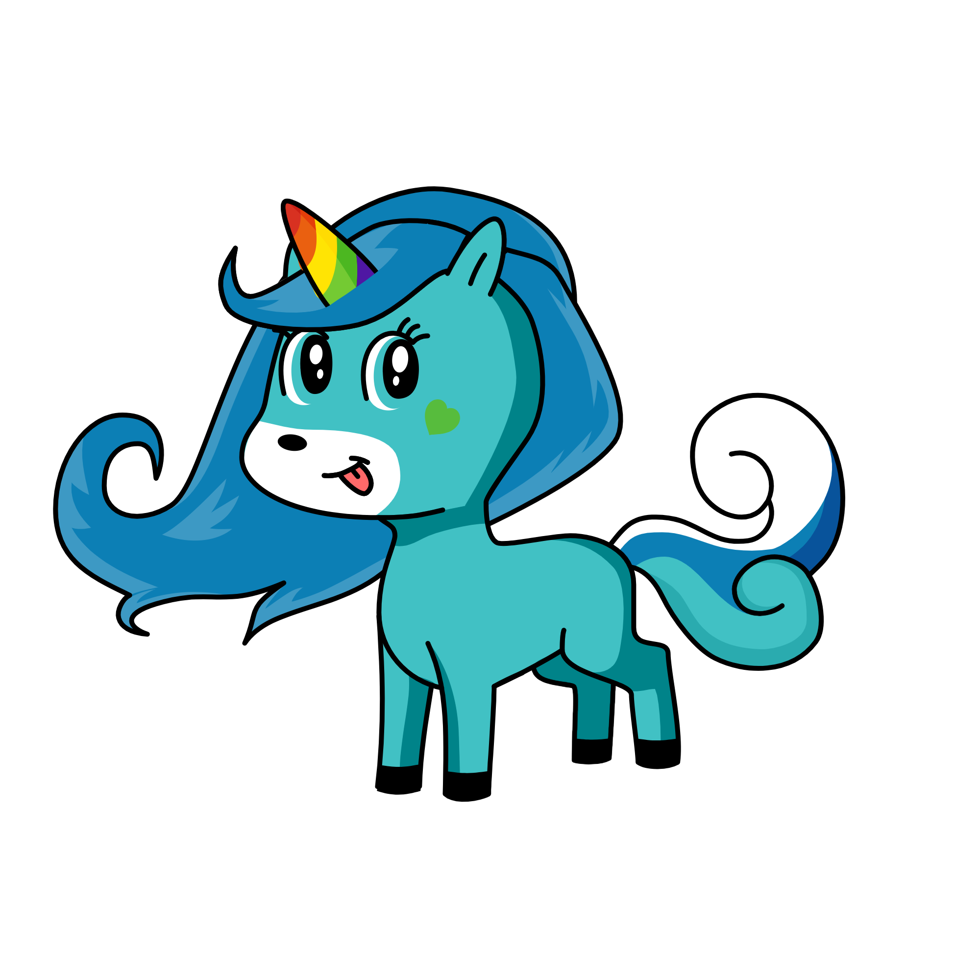 Blues, the unicorn