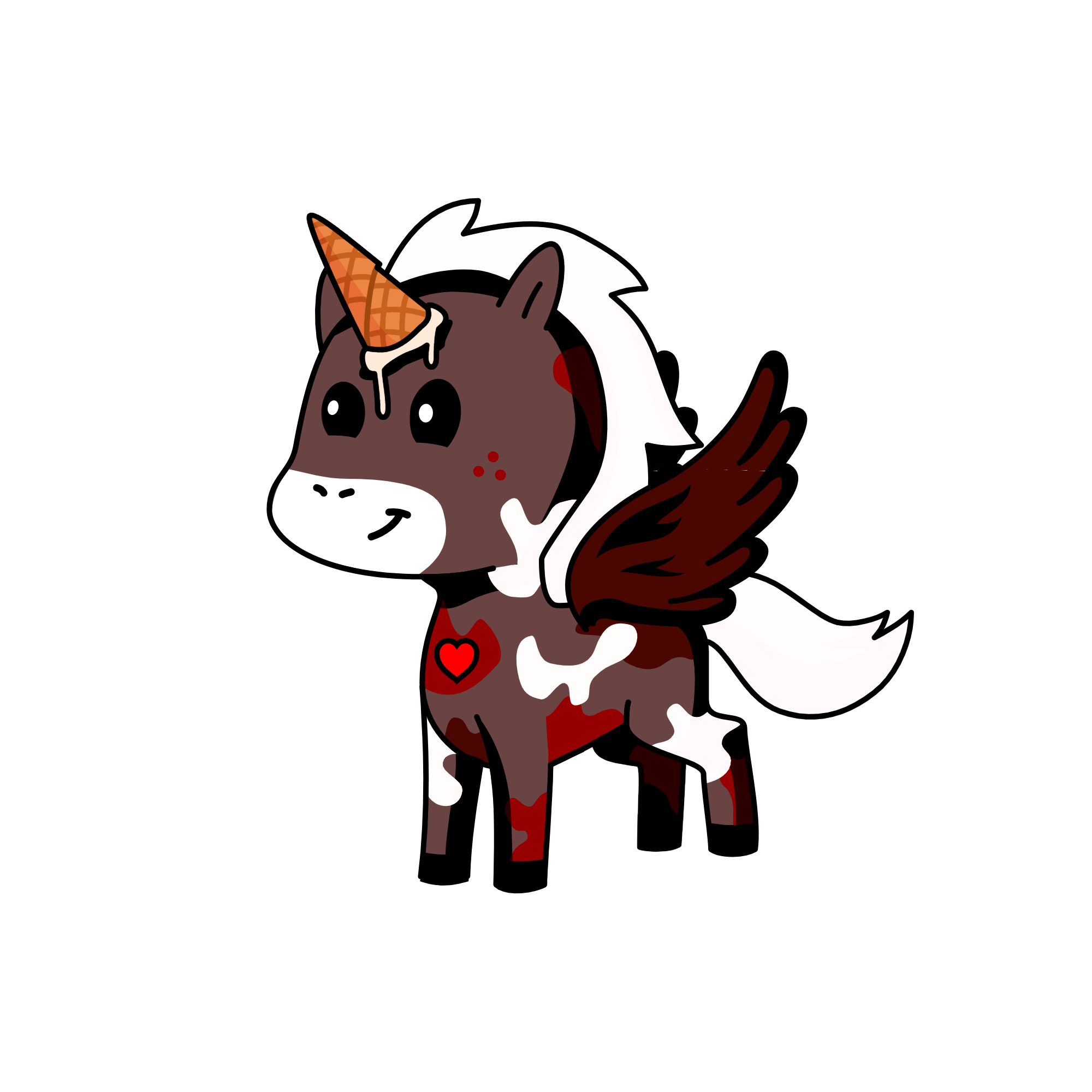 Chococherryfudgacorn, the unicorn