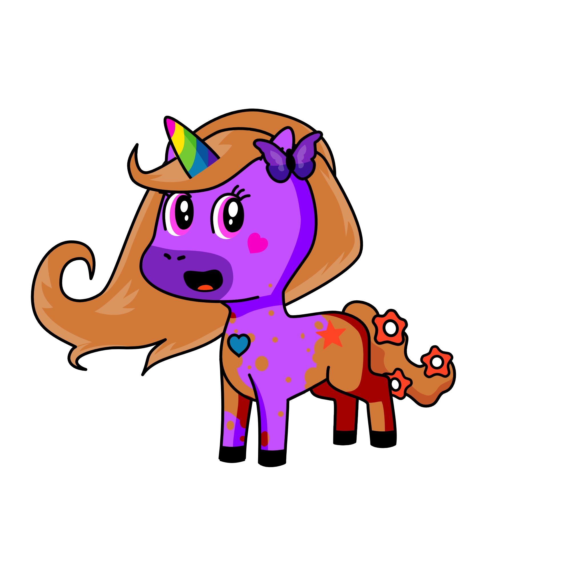 Mabel from gravity falls as a unicorn, the unicorn
