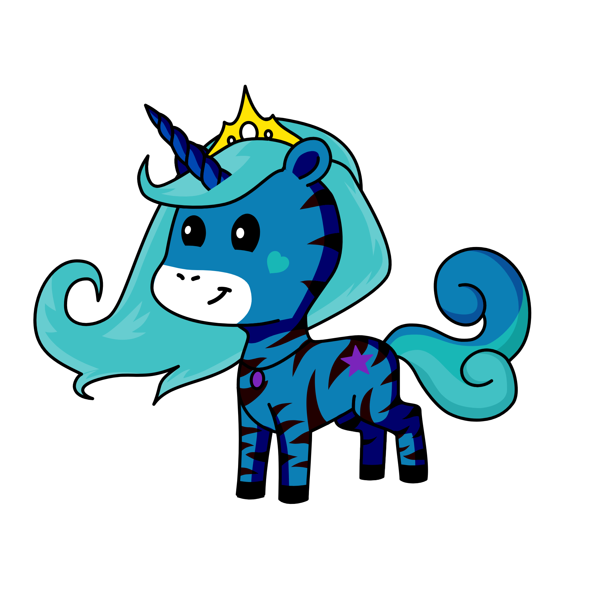 Queen Snowytail, the unicorn