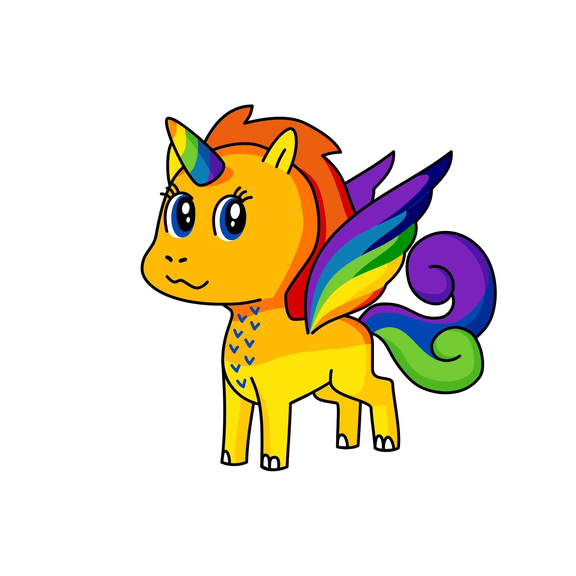 Rainbow, the unicorn