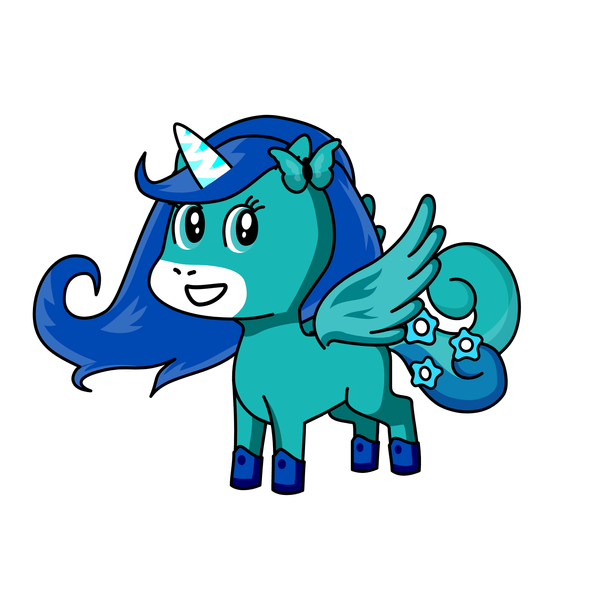 Ice pegasus, the unicorn