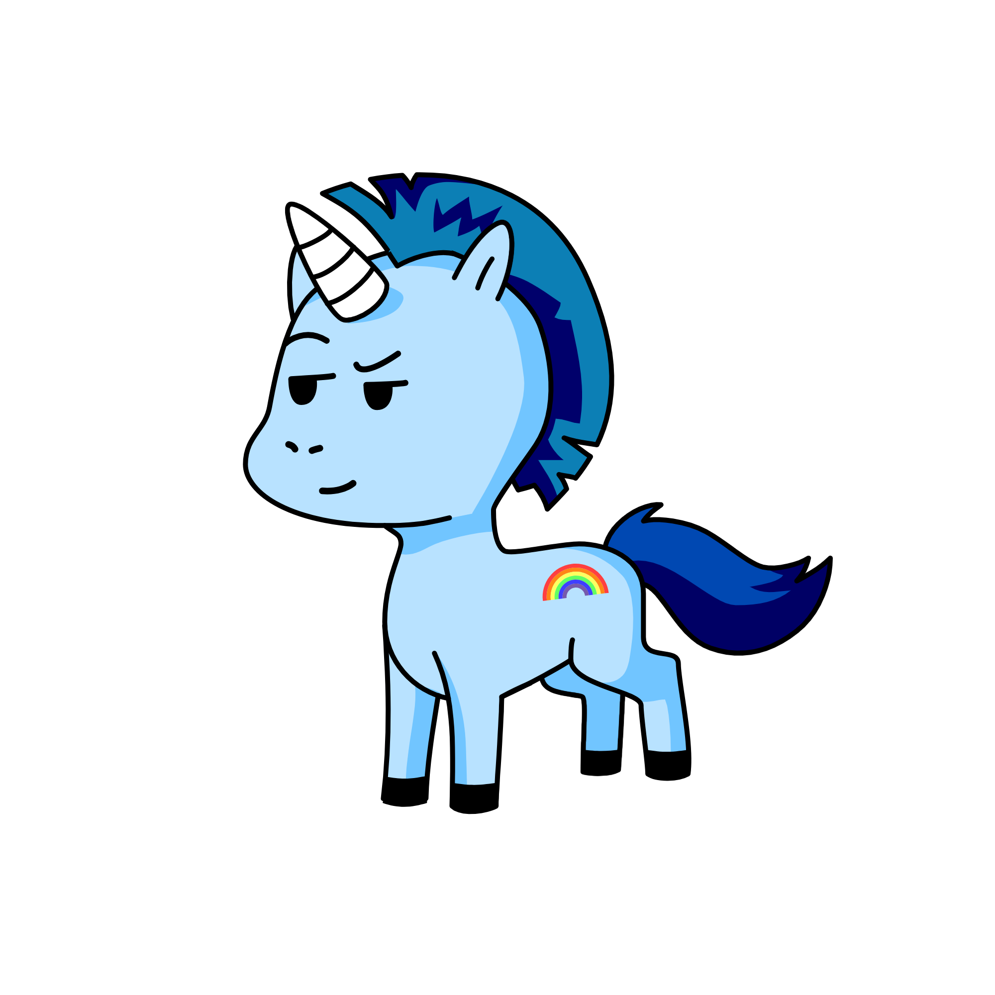 rainbow dash, the unicorn