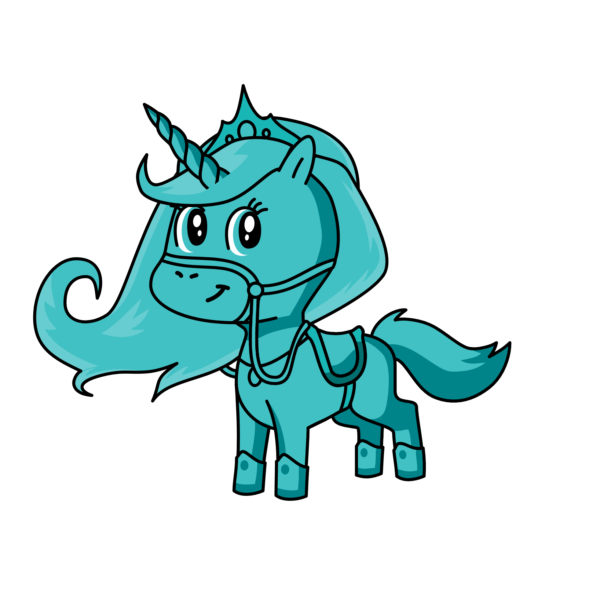 Boo Blue, the unicorn