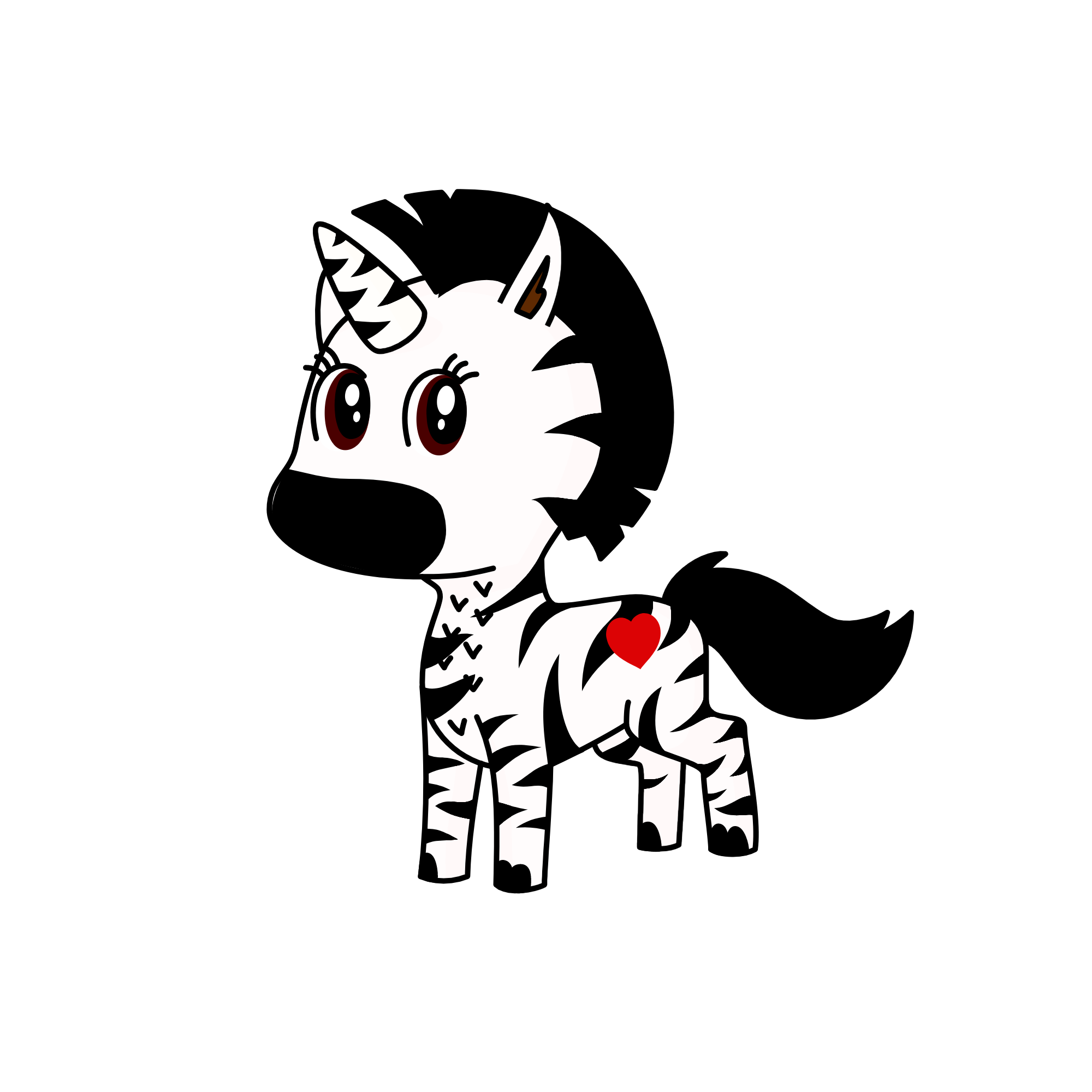 The zebra unicorn, the unicorn