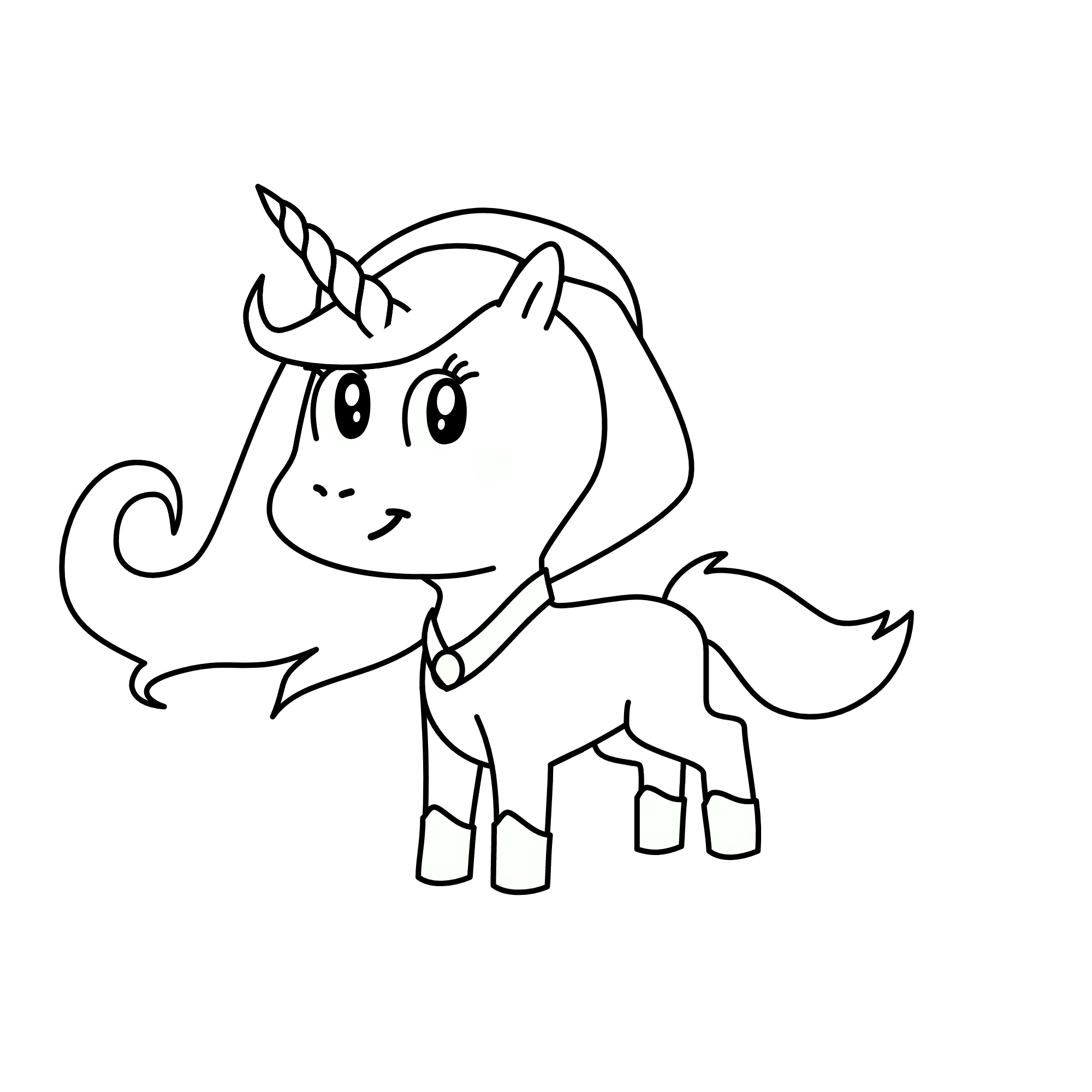 Coloring Page, the unicorn