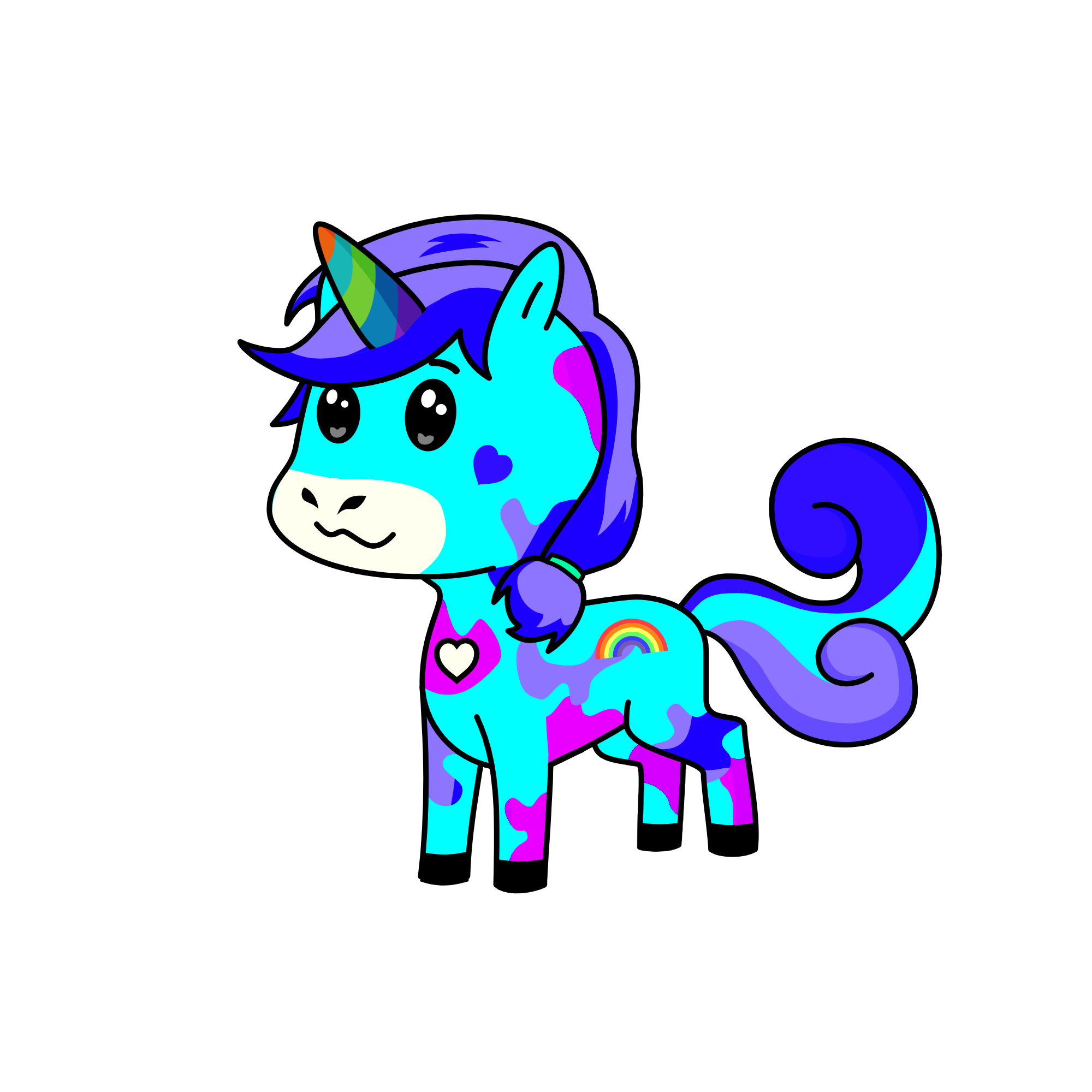 🌈RainbowBlue❤️️🧡💛💚💙💜, the unicorn