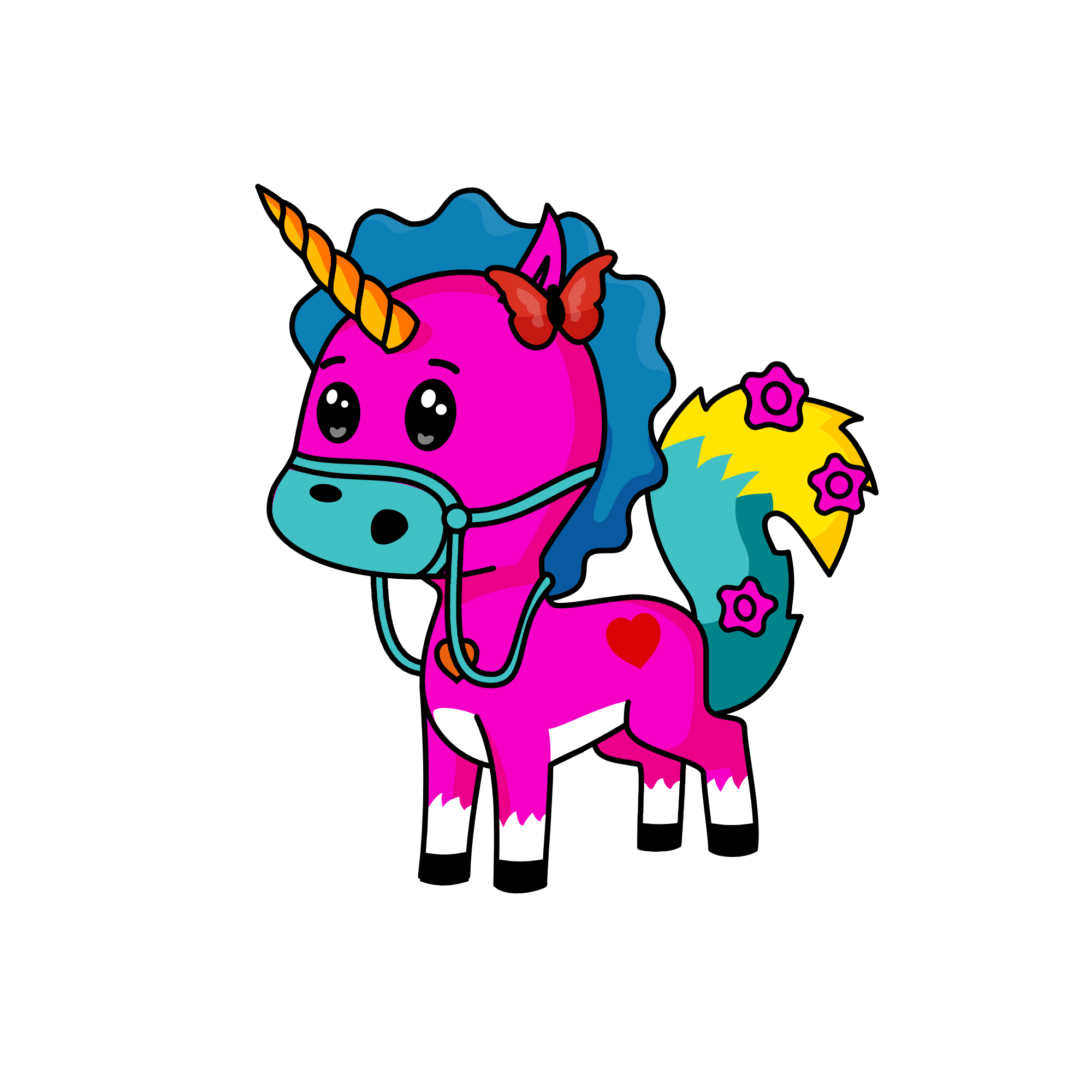 butterfly, the unicorn