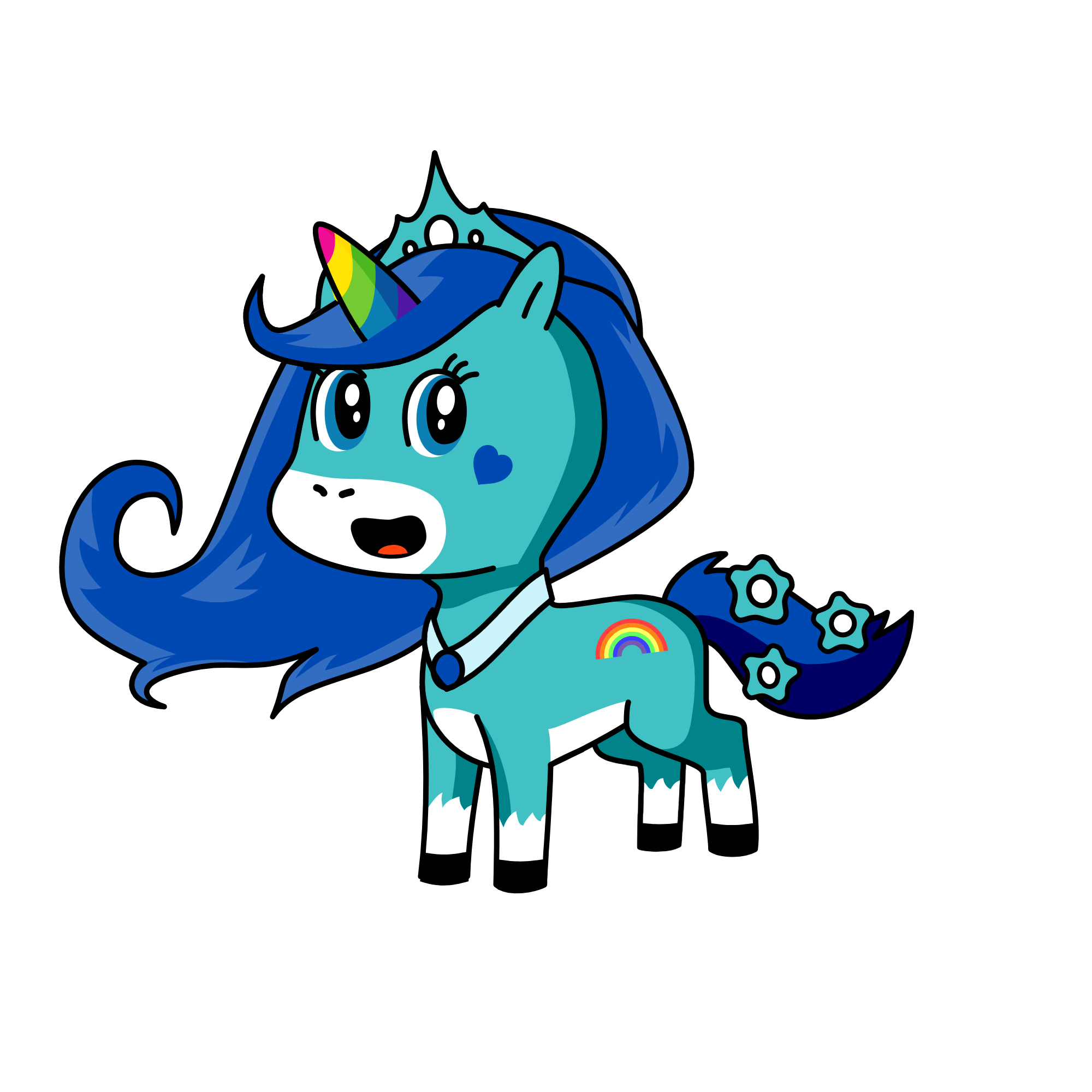 Rainblue, the unicorn