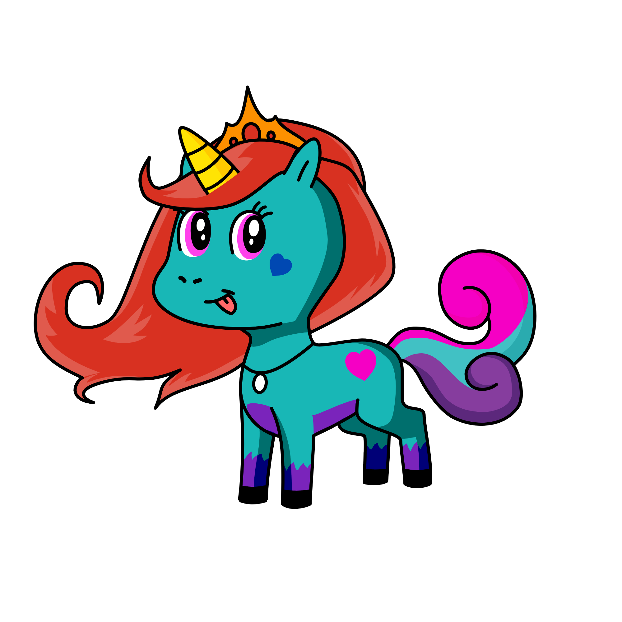 color unicorn, the unicorn