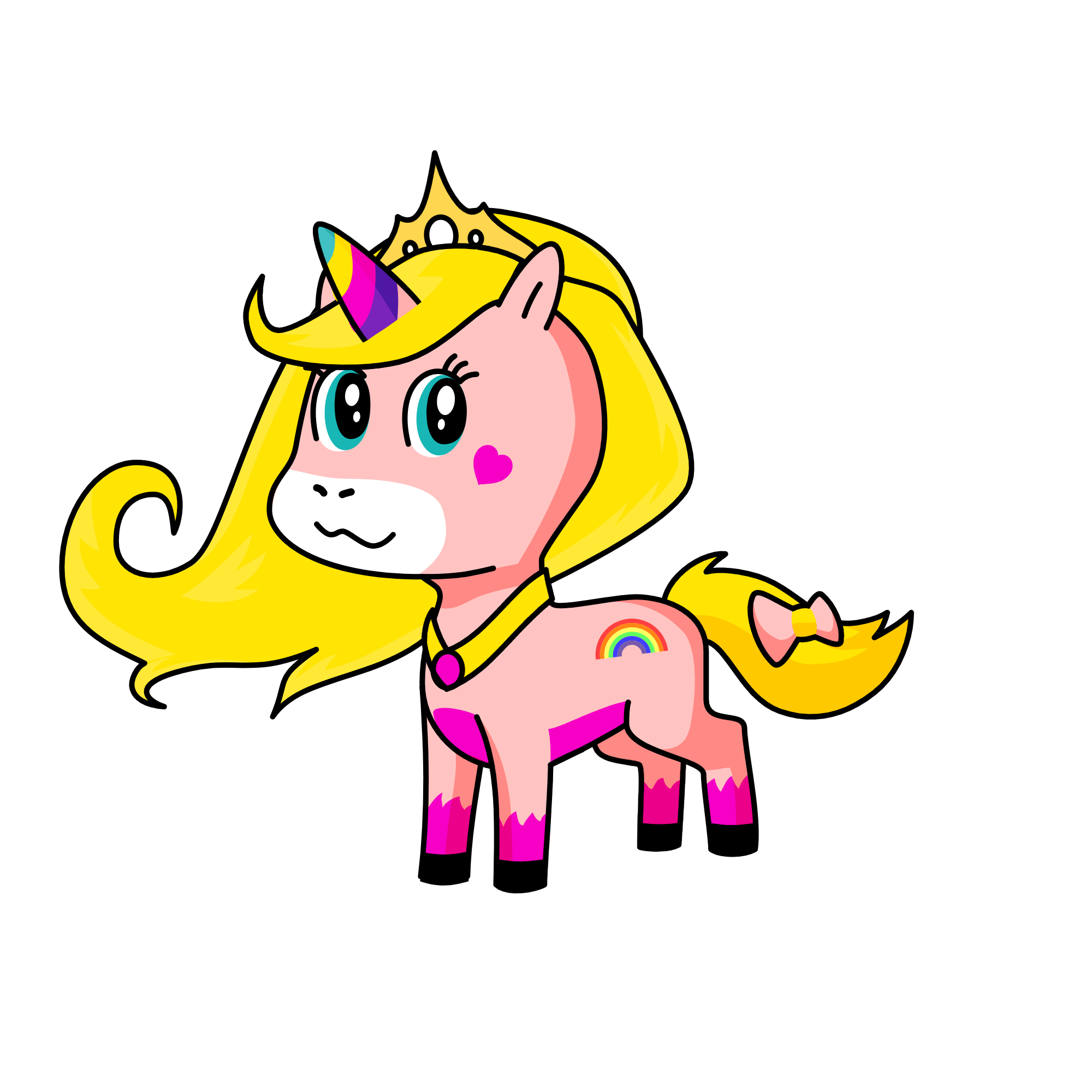 rainbow princess, the unicorn